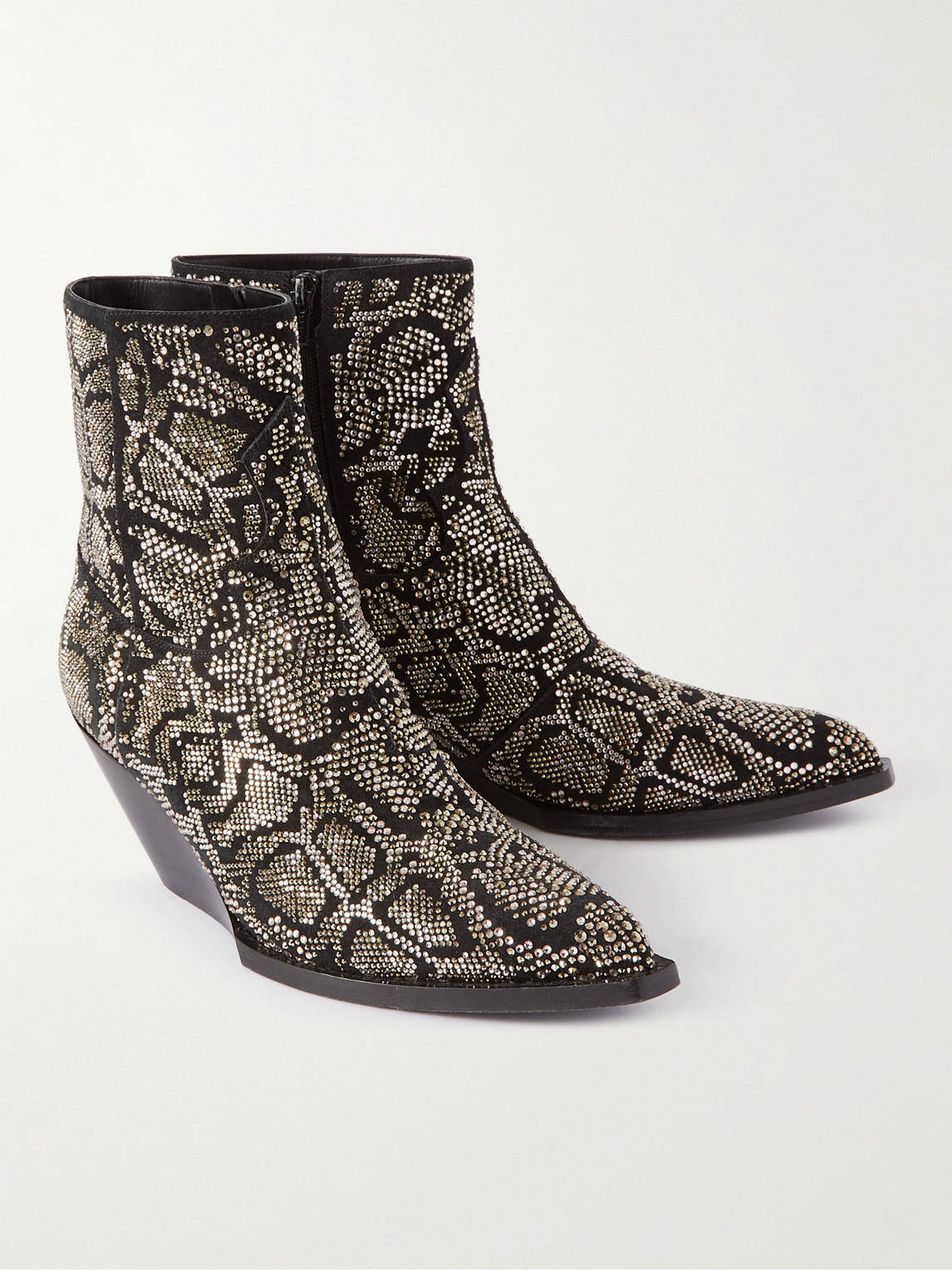 CELINE EMBELLISHED LEATHER BOOTS