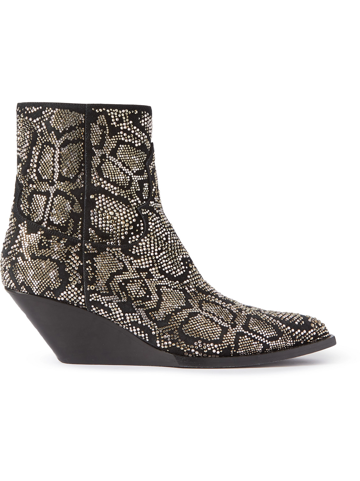 CELINE EMBELLISHED LEATHER BOOTS