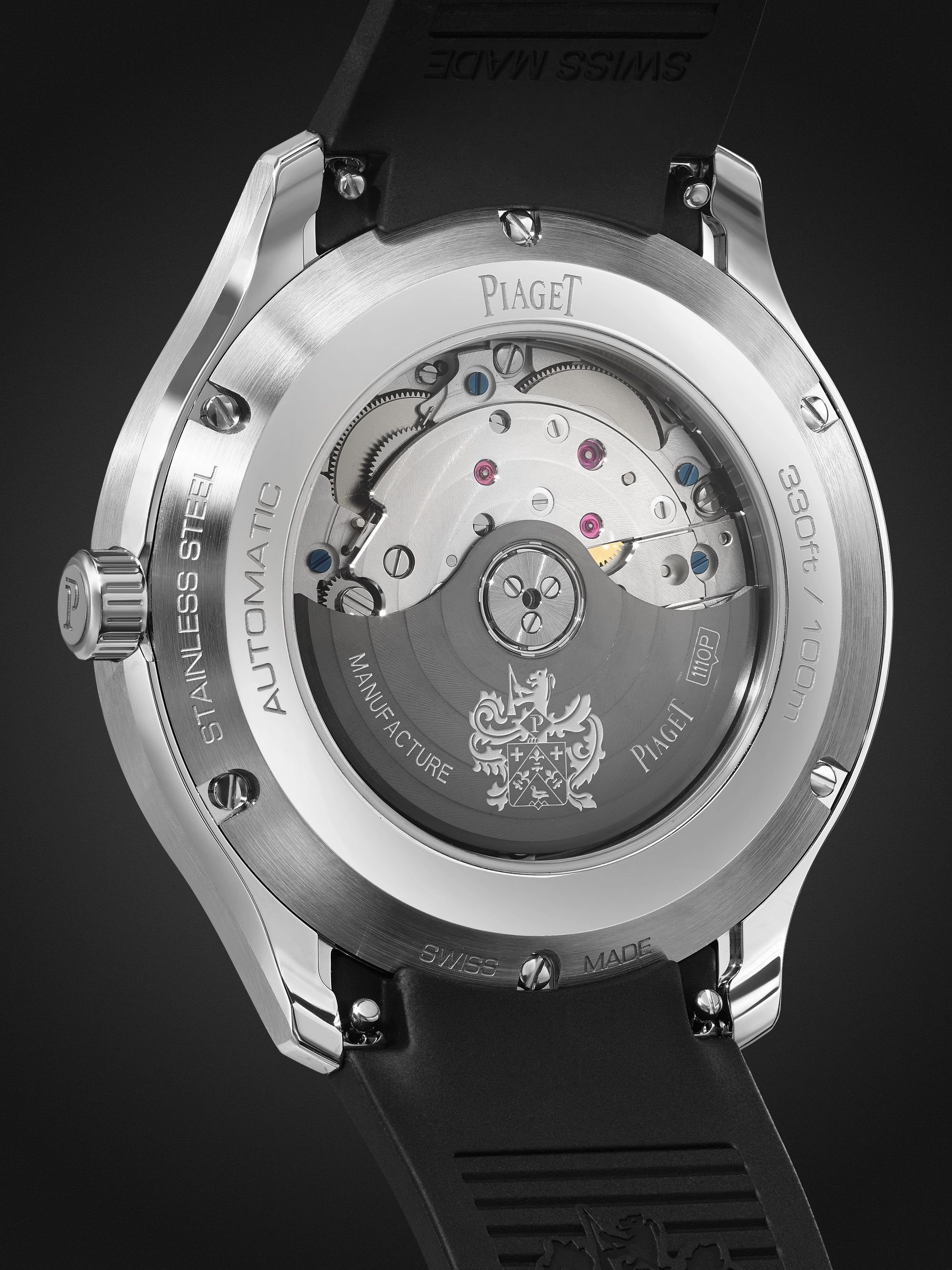 PIAGET Piaget Polo Date Automatic 42mm Stainless Steel and Rubber Watch, Ref. No. G0A47014