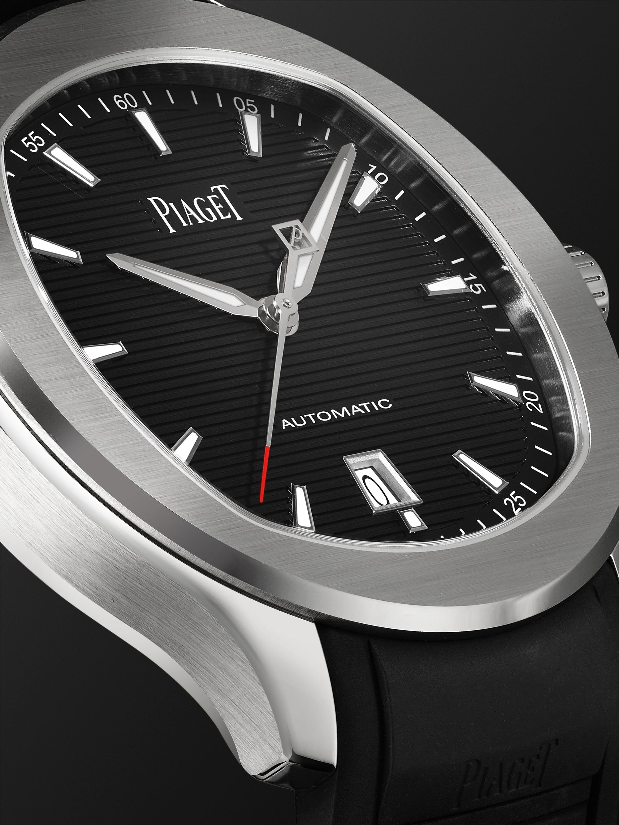 PIAGET Piaget Polo Date Automatic 42mm Stainless Steel and Rubber Watch, Ref. No. G0A47014