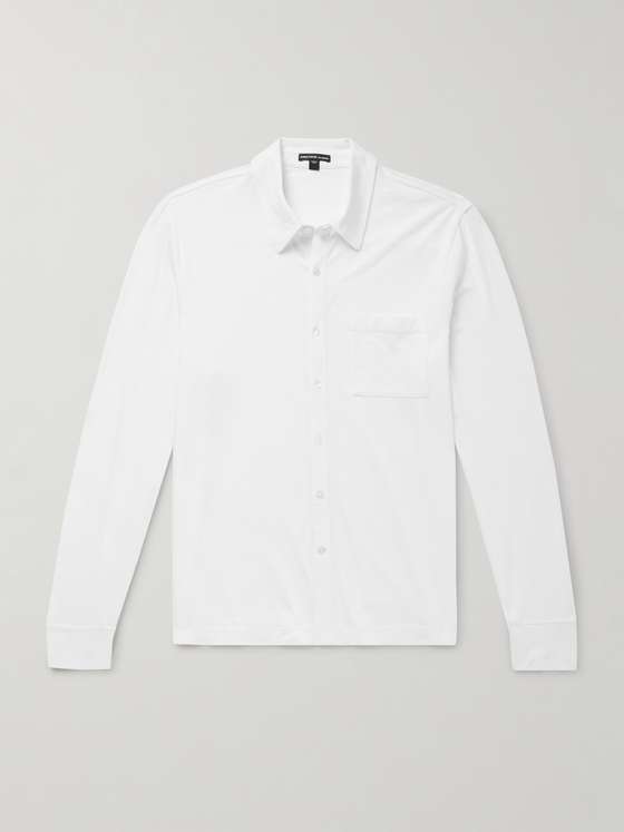 Jamesperse Clean Finish Slim-Fit Cotton-Jersey Shirt