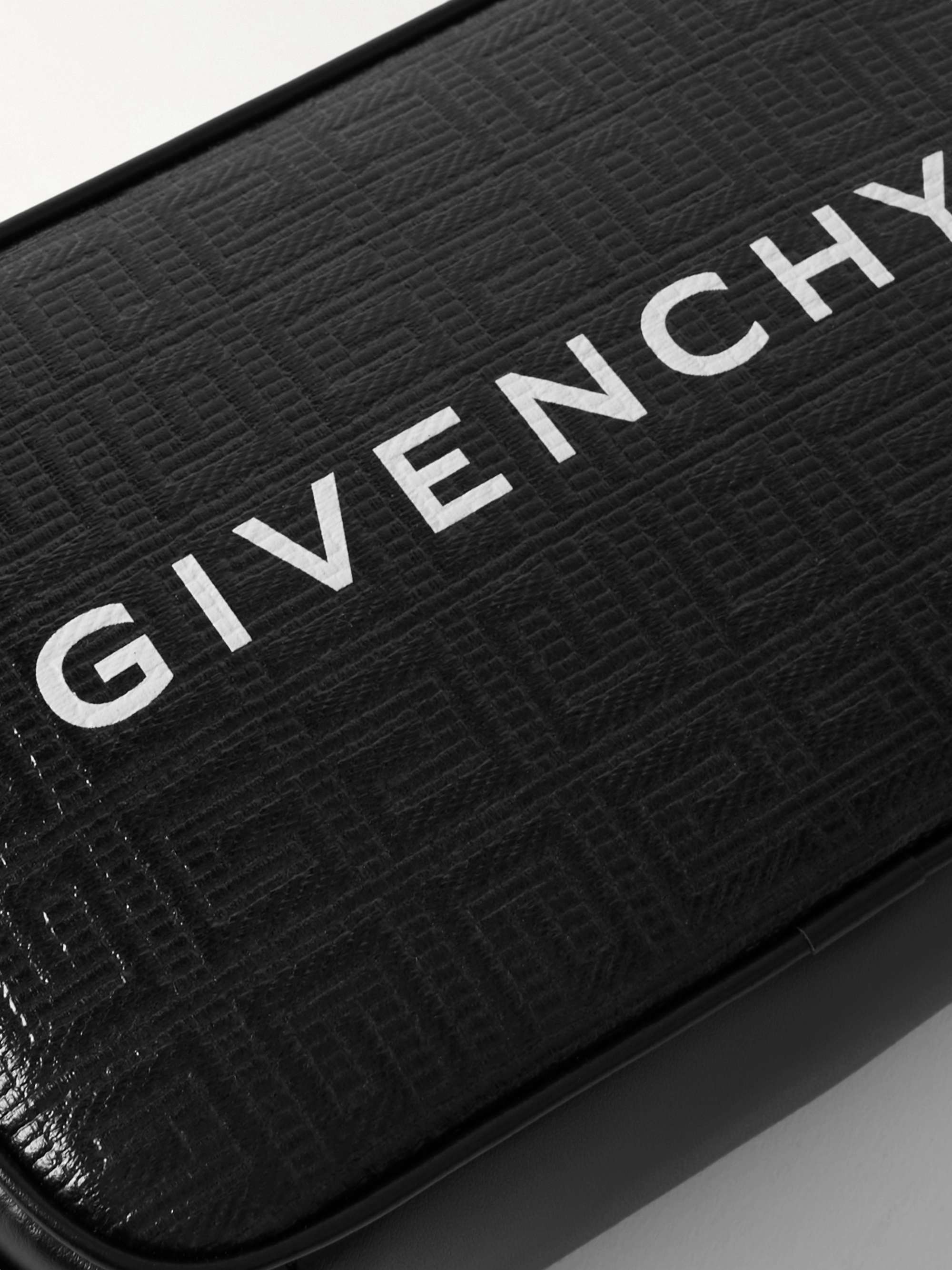GIVENCHY G-Essentials Leather-Trimmed Logo-Embossed Coated-Canvas Messenger Bag