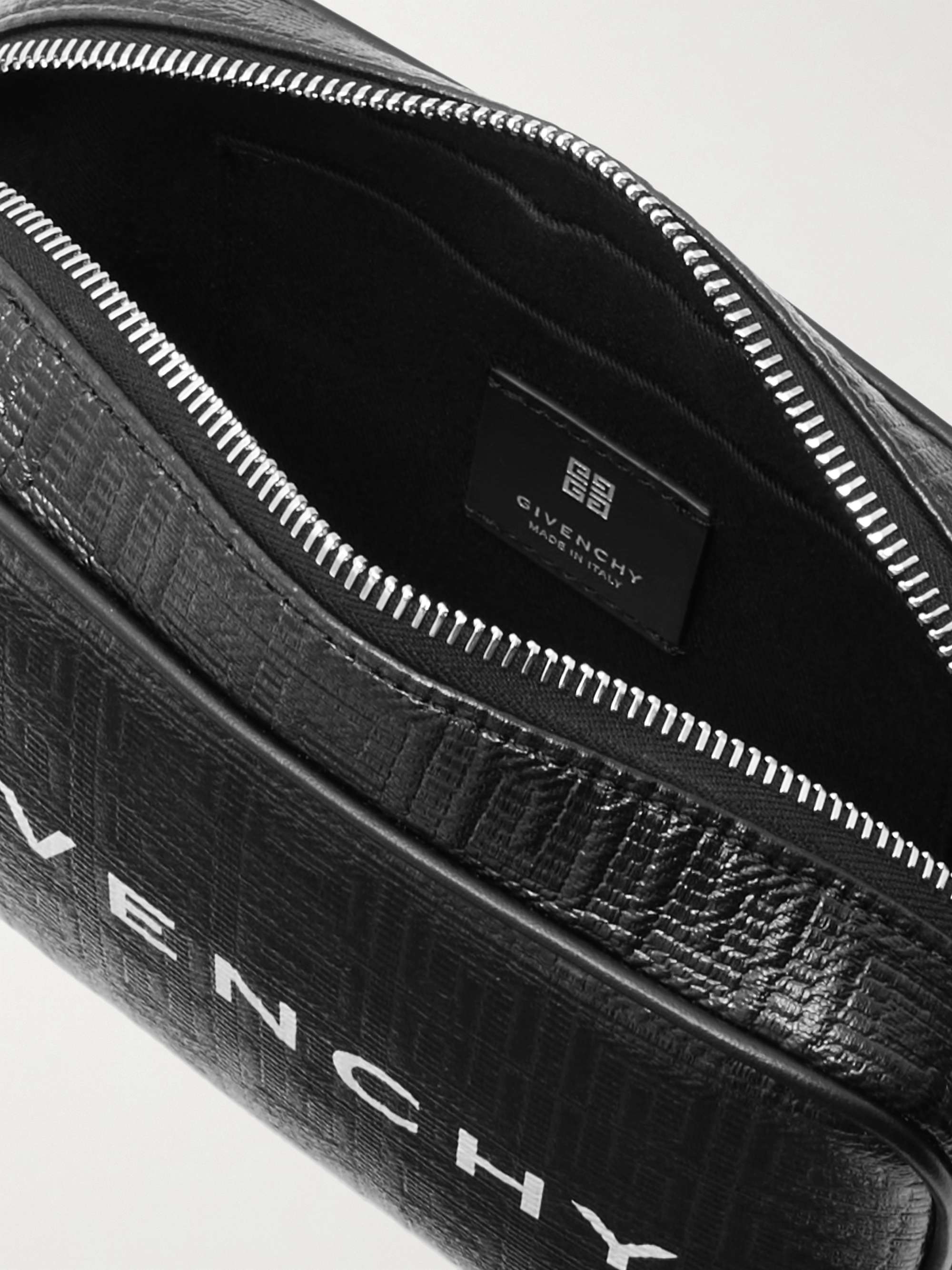 GIVENCHY G-Essentials Leather-Trimmed Logo-Embossed Coated-Canvas Messenger Bag