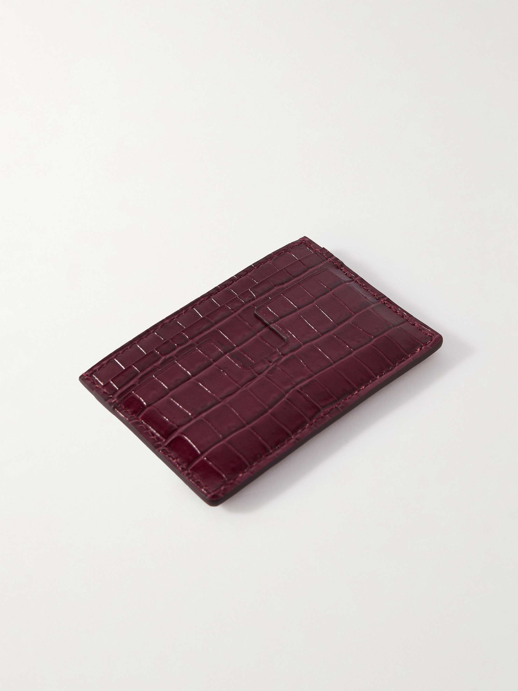 TOM FORD Croc-Effect Leather Cardholder