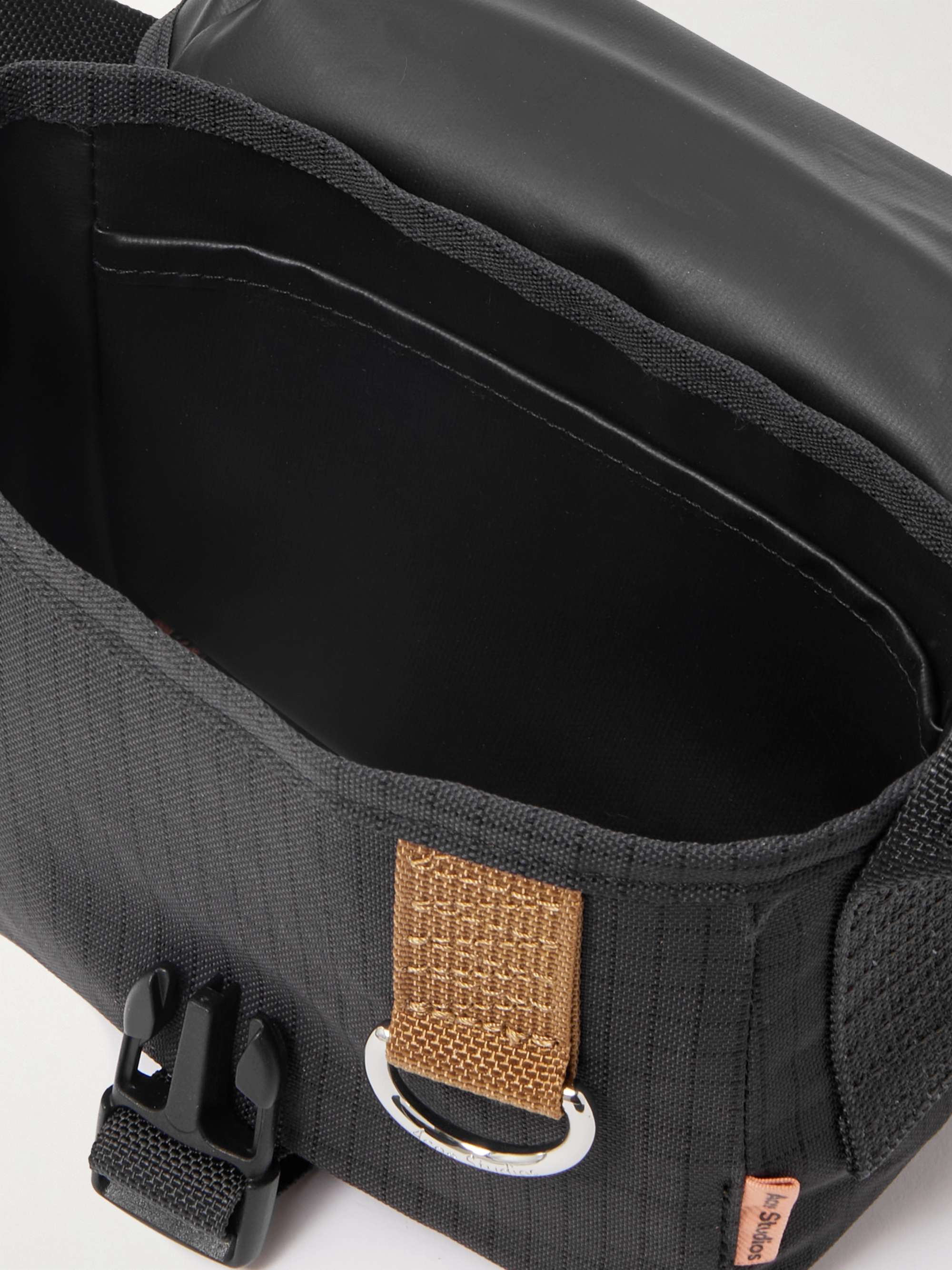 ACNE STUDIOS Logo-Embossed Suede-Trimmed Nylon-Ripstop Messenger Bag