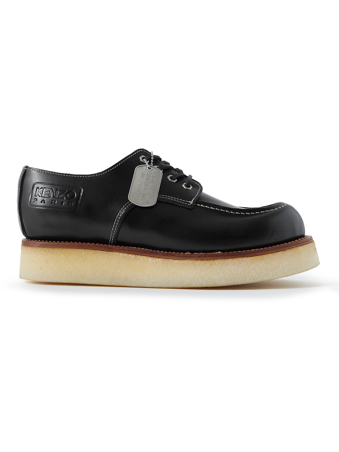 KENZO Kenzoyama Logo-Debossed Leather Derby Shoes | Smart Closet