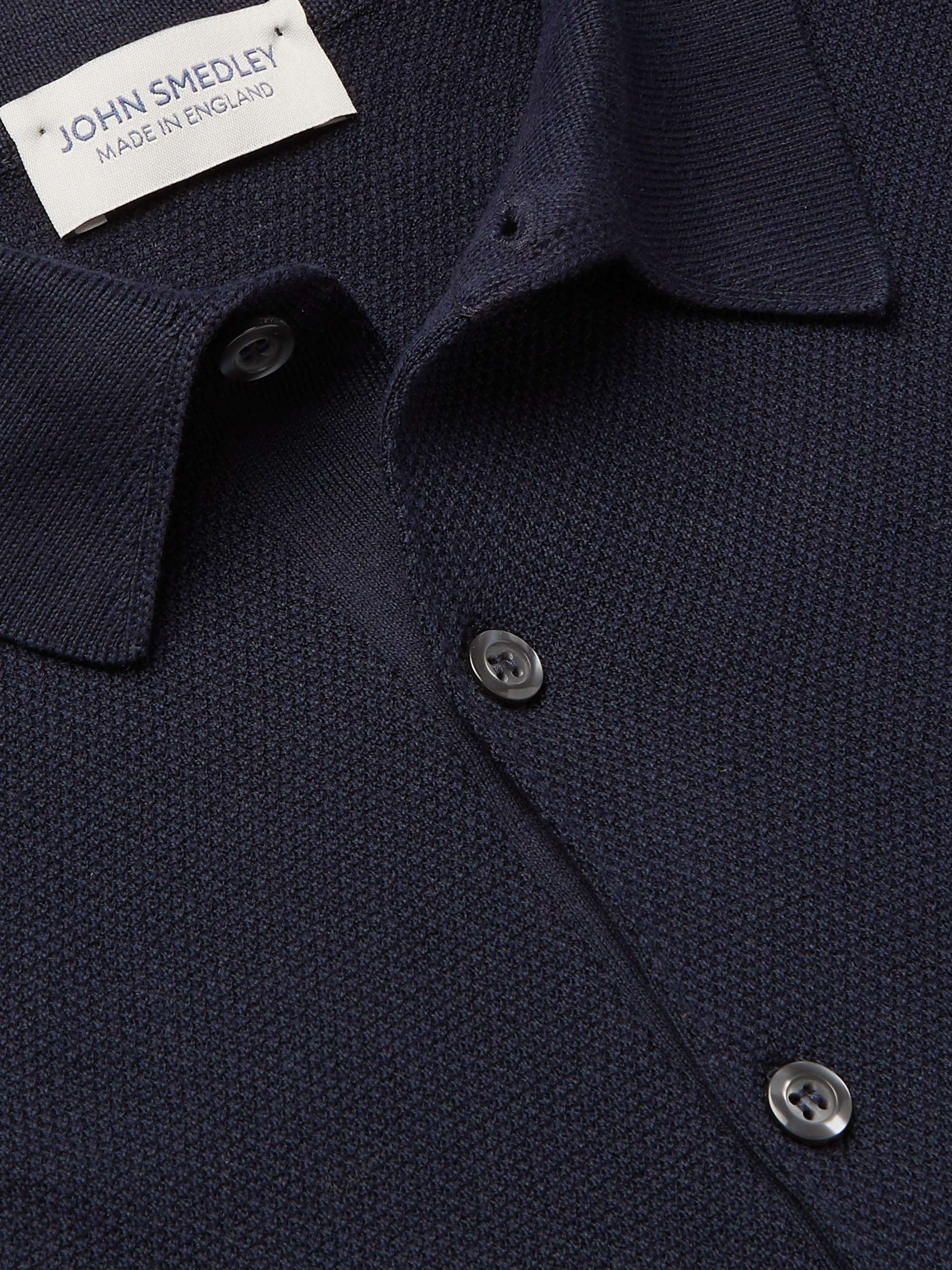 JOHN SMEDLEY Roth Slim-Fit Sea Island Cotton-Piqué Polo