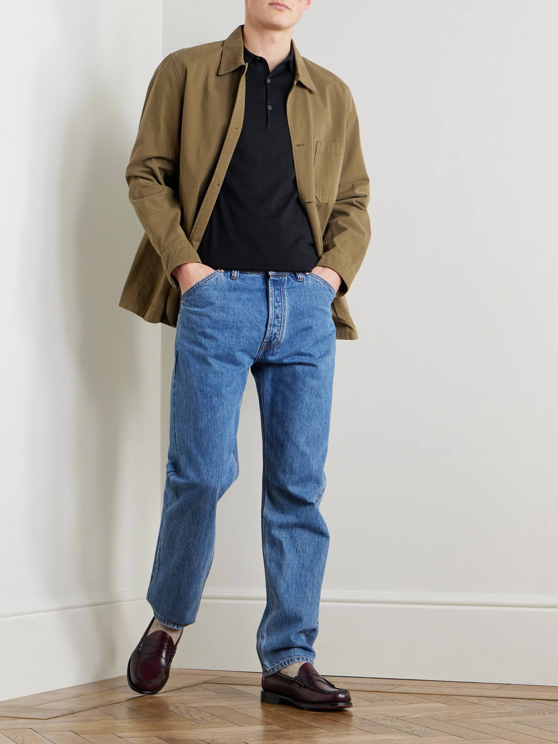 Adrian Slim-Fit Sea Island Cotton Polo Shirt