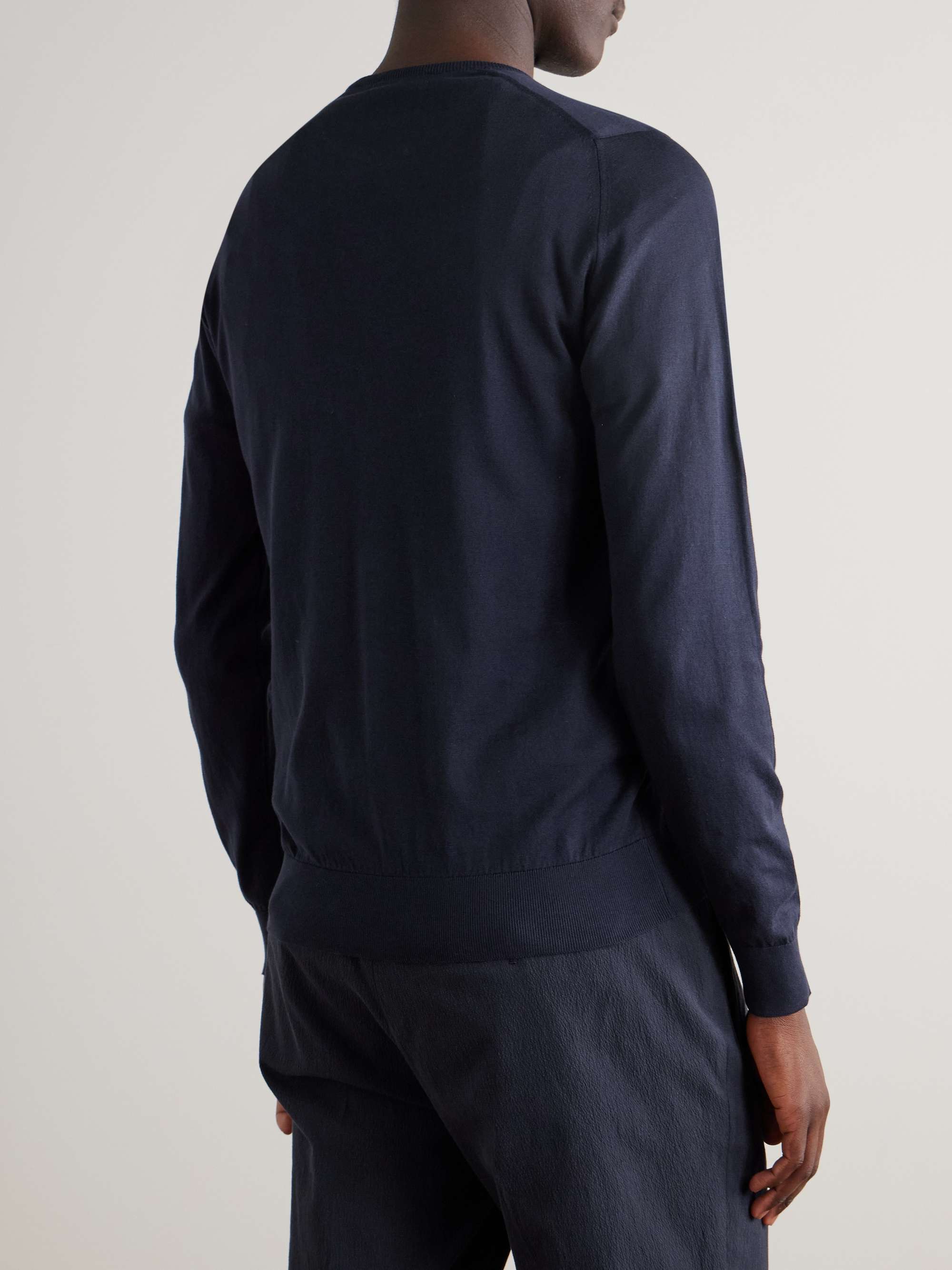 JOHN SMEDLEY Sea Island Cotton Sweater