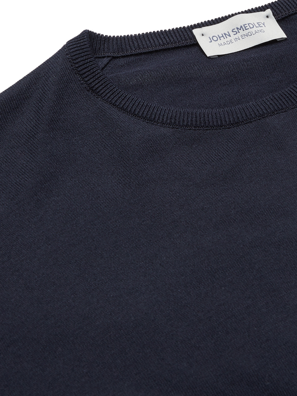 John Smedley Blue Cotton Sweater In Blue