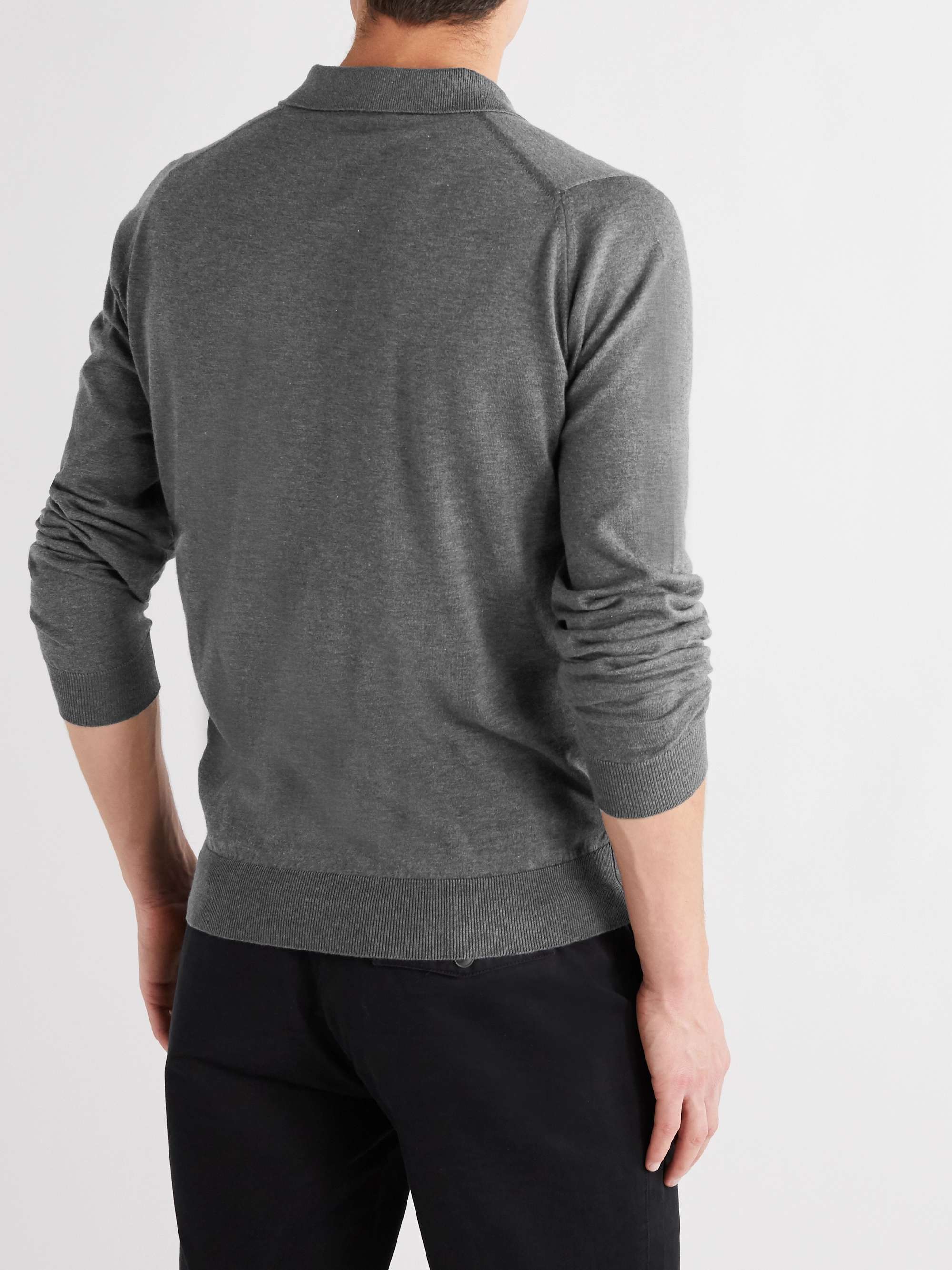 JOHN SMEDLEY Bradwell Slim-Fit Sea Island Cotton Polo Shirt