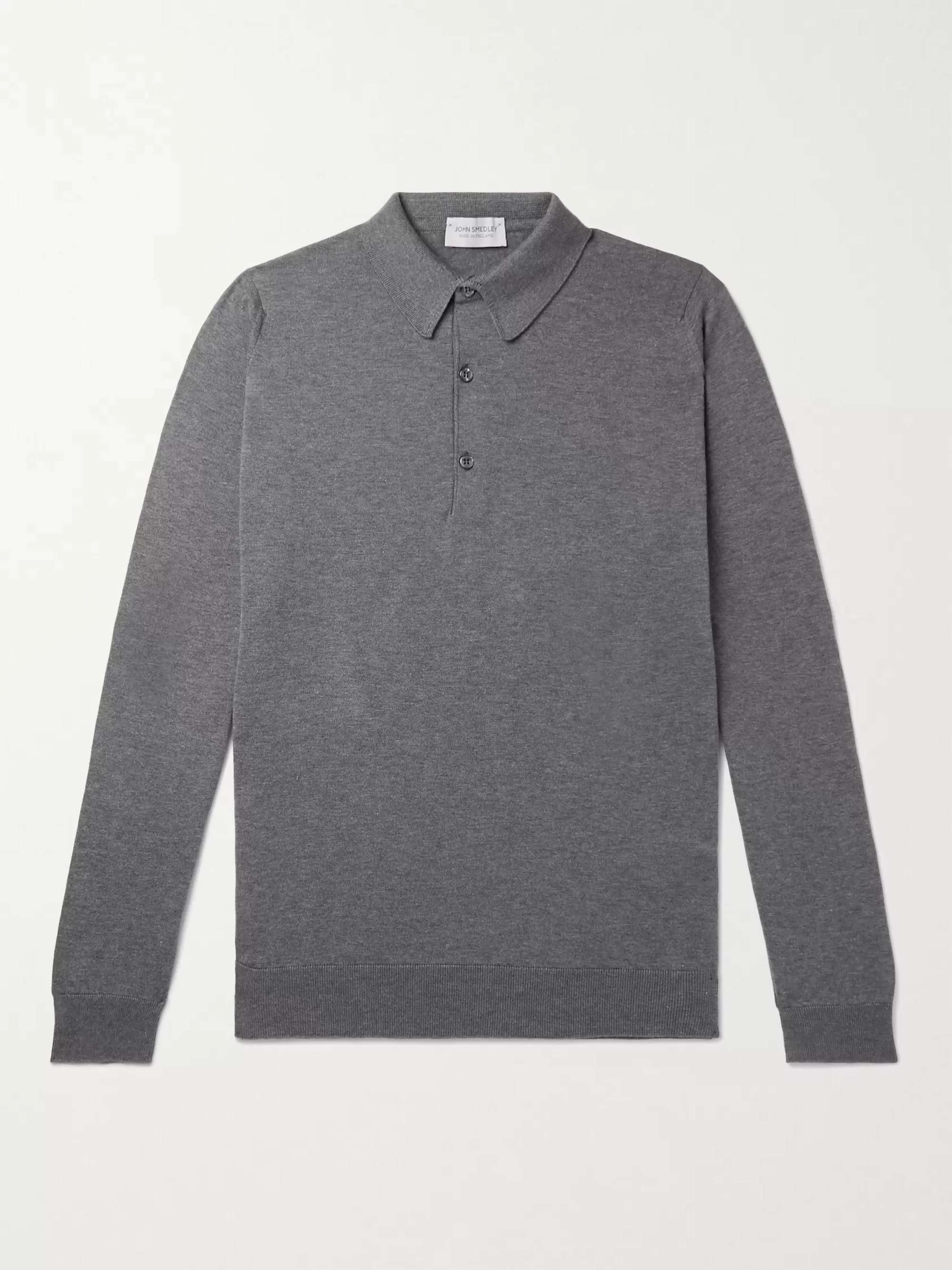 JOHN SMEDLEY Bradwell Slim-Fit Sea Island Cotton Polo Shirt