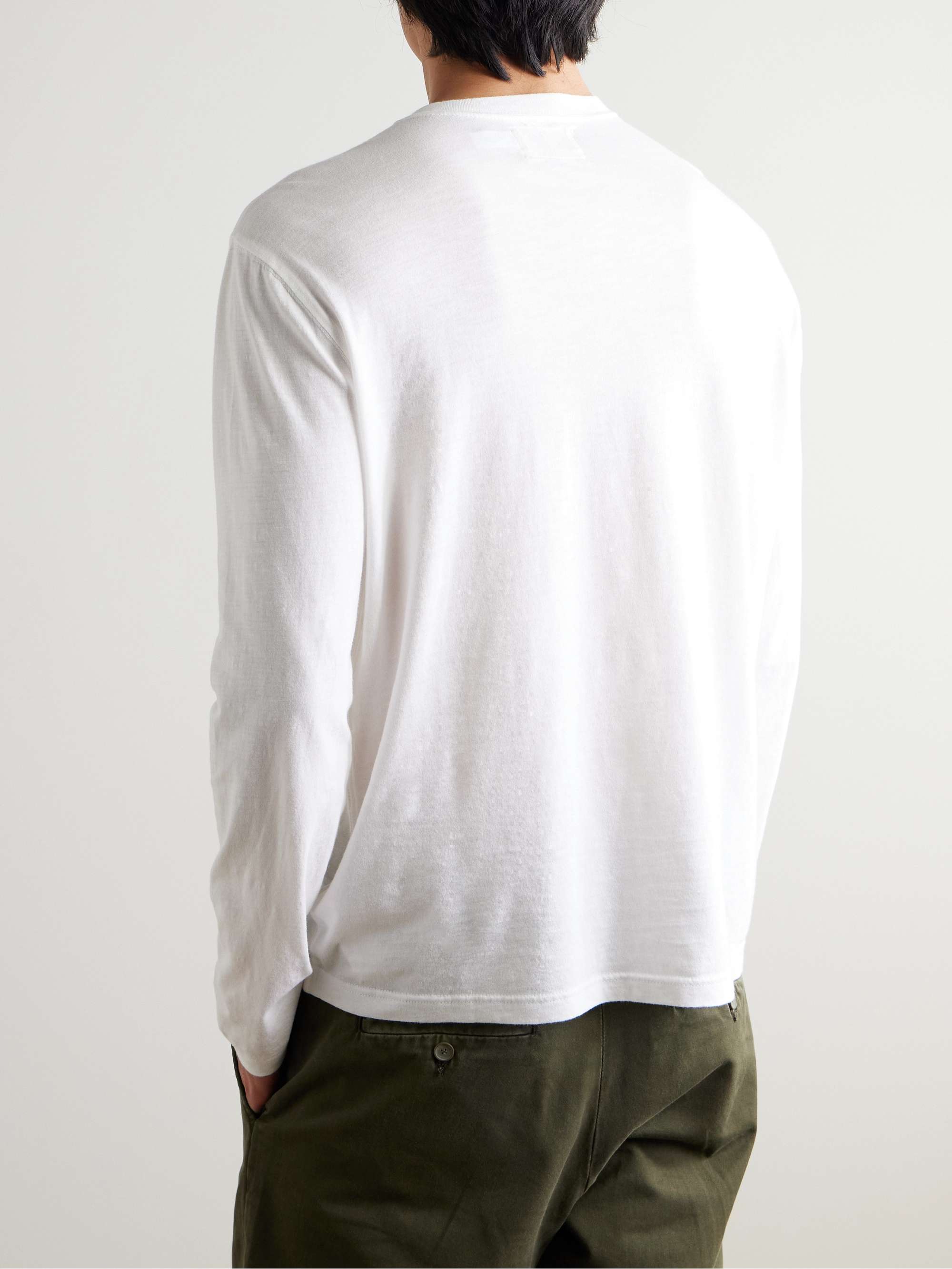 POLO RALPH LAUREN Logo-Embroidered Slub Cotton-Jersey Henley T-Shirt