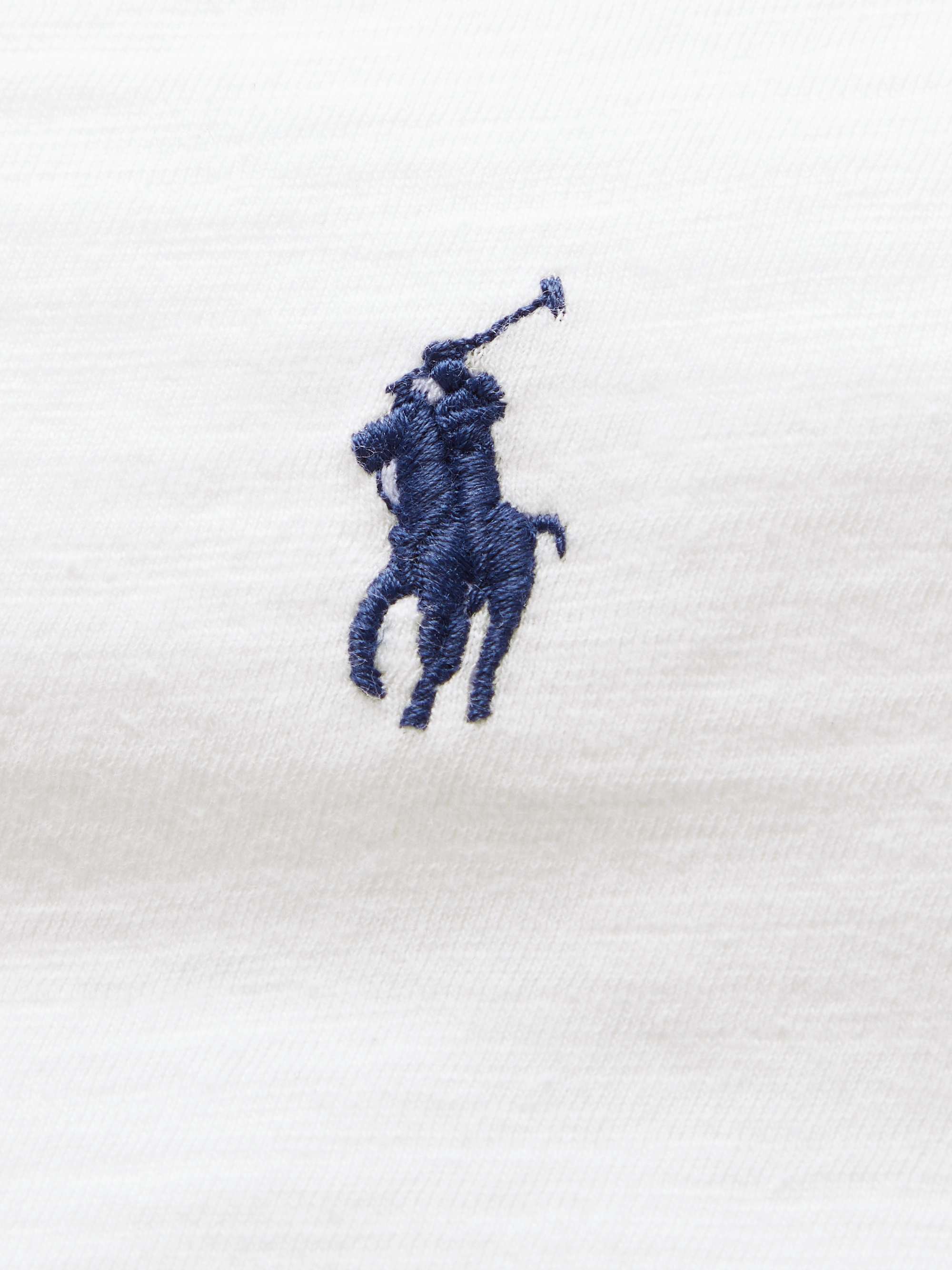 POLO RALPH LAUREN Logo-Embroidered Slub Cotton-Jersey Henley T-Shirt