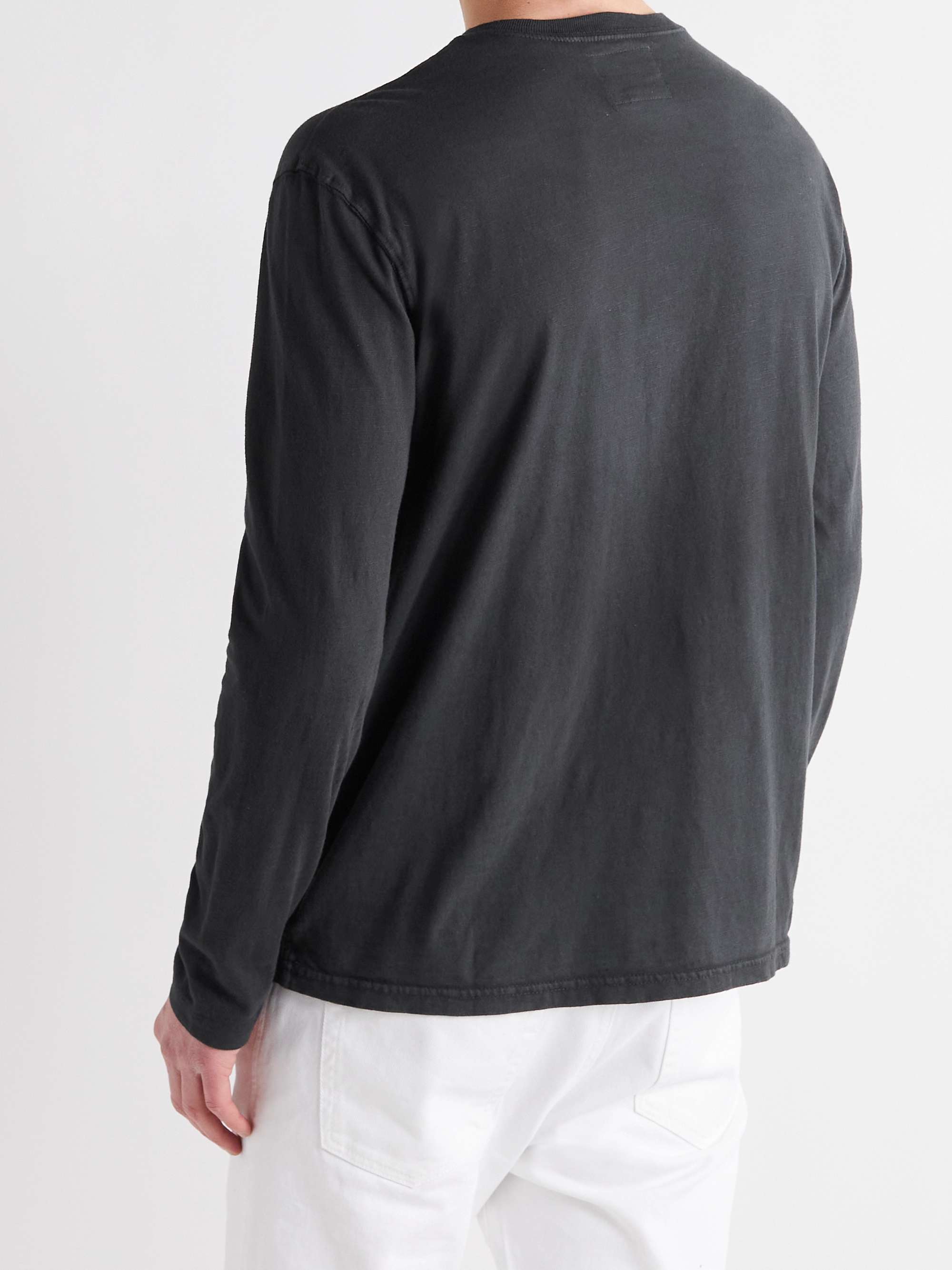 POLO RALPH LAUREN Logo-Embroidered Slub Cotton-Jersey Henley T-Shirt