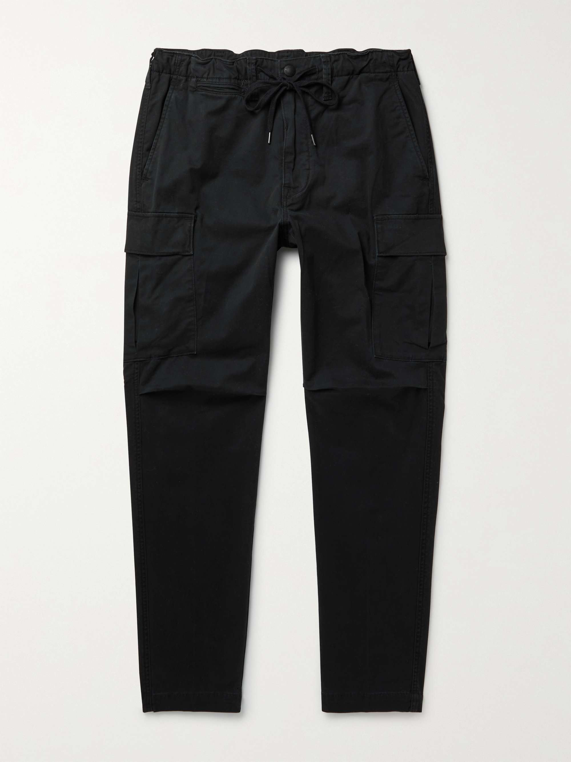POLO RALPH LAUREN Tapered Stretch-Cotton Twill Drawstring Cargo Trousers |  MR PORTER