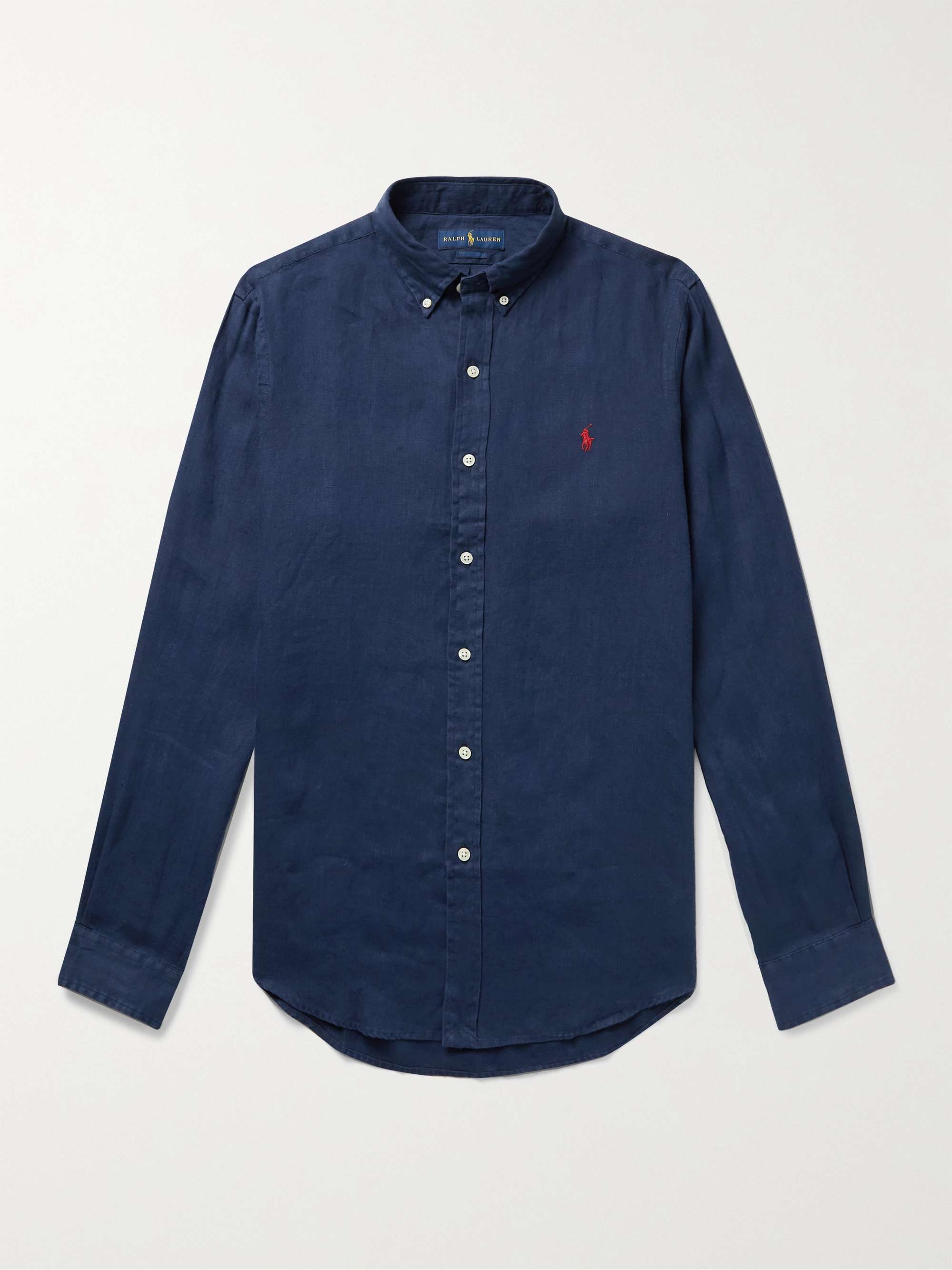 POLO RALPH LAUREN Slim-Fit Button-Down Collar Linen Shirt for Men