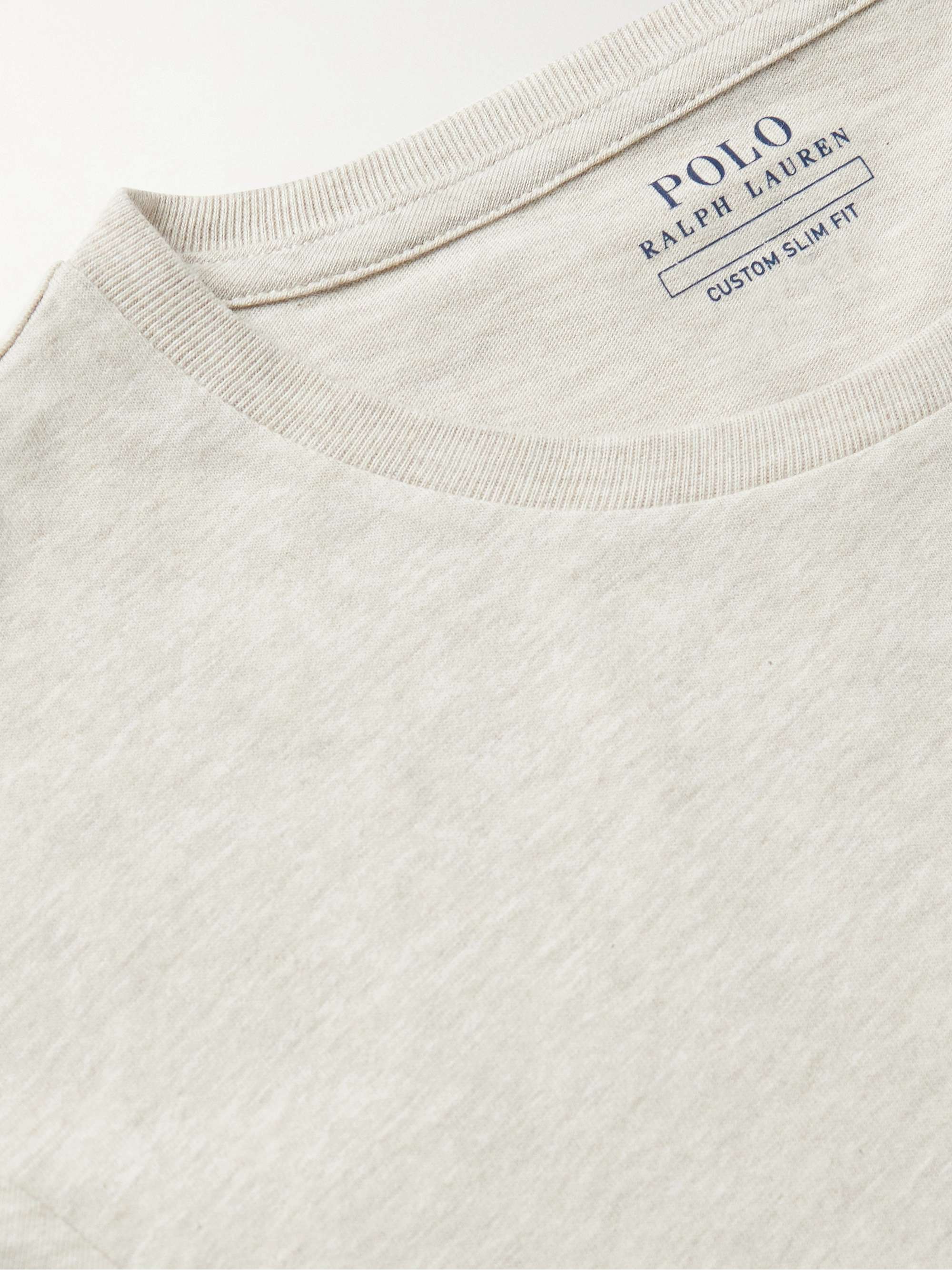 POLO RALPH LAUREN Slim-Fit Logo-Embroidered Cotton-Jersey T-Shirt