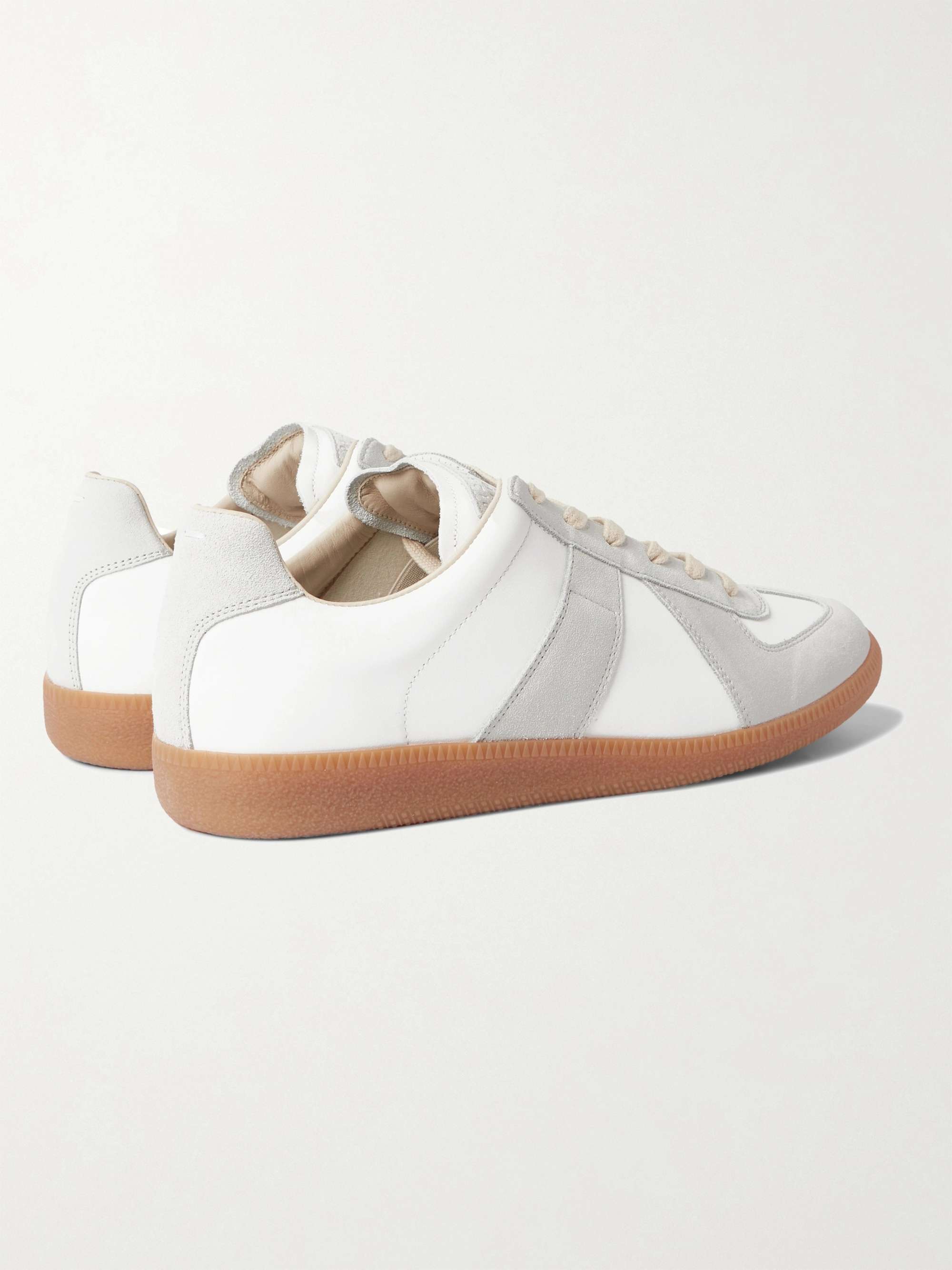 MAISON MARGIELA Replica Leather and Suede Sneakers