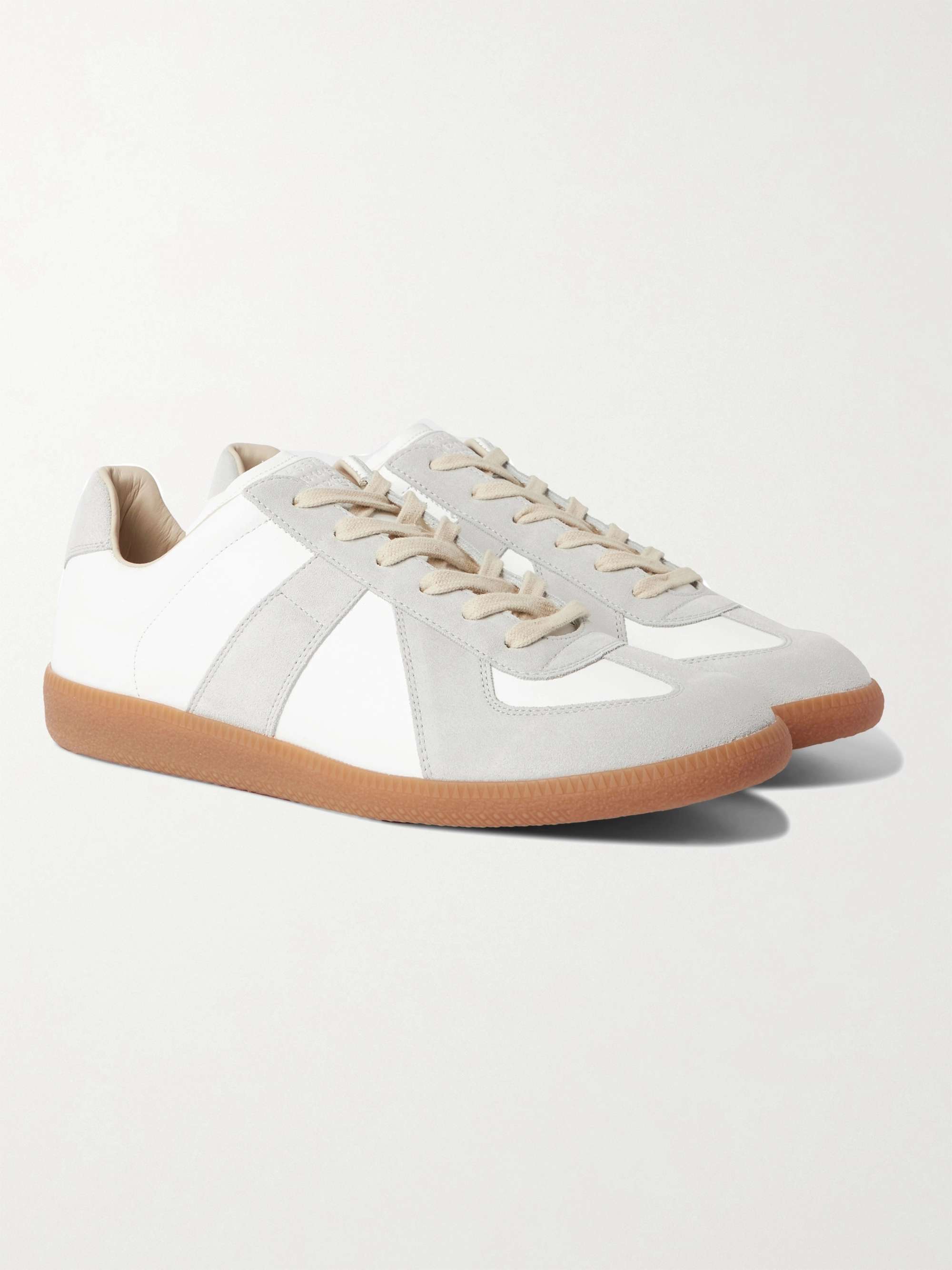MAISON MARGIELA Replica Leather and Suede Sneakers