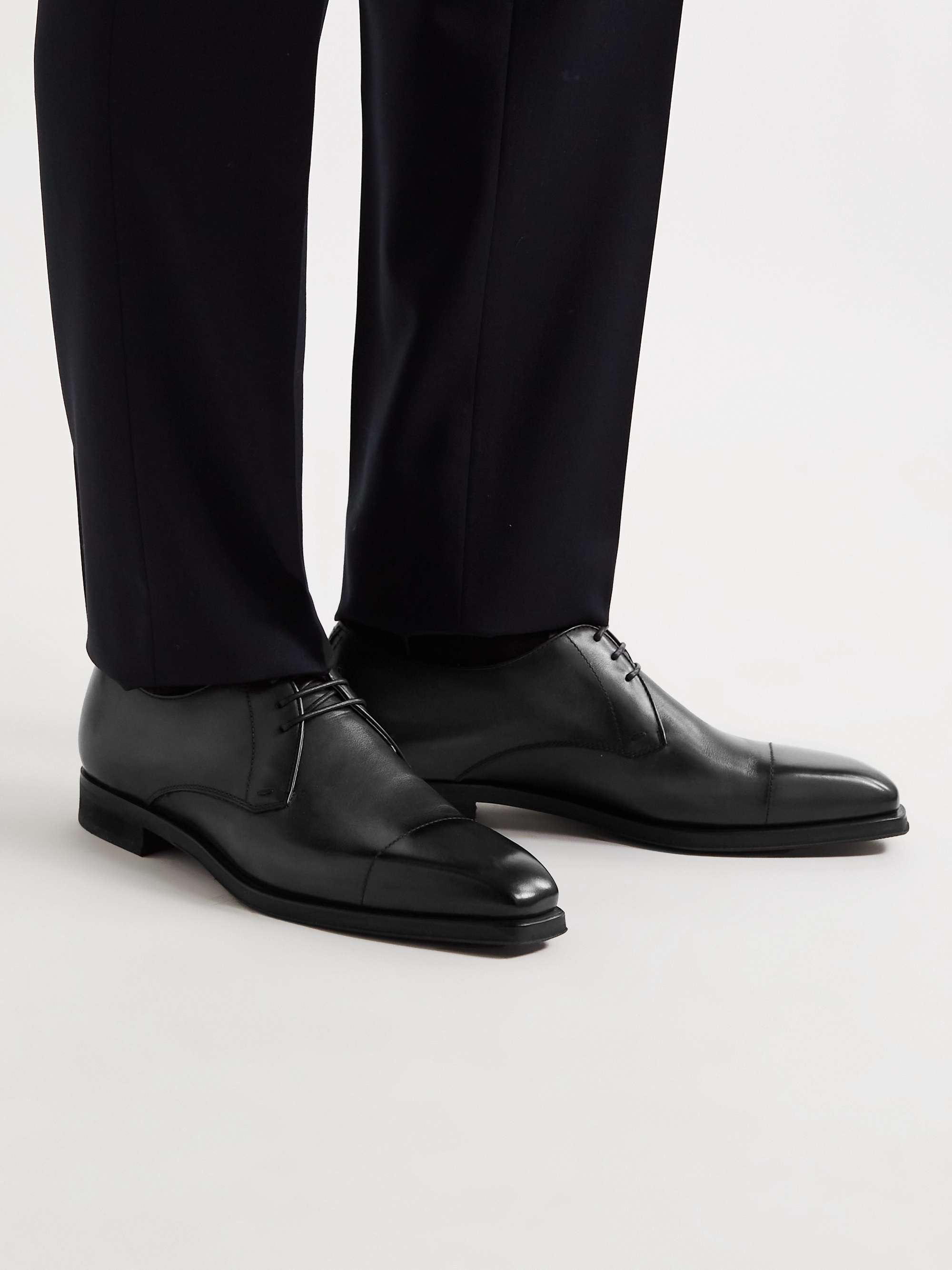 BERLUTI Cap-Toe Venezia Leather Derby Shoes