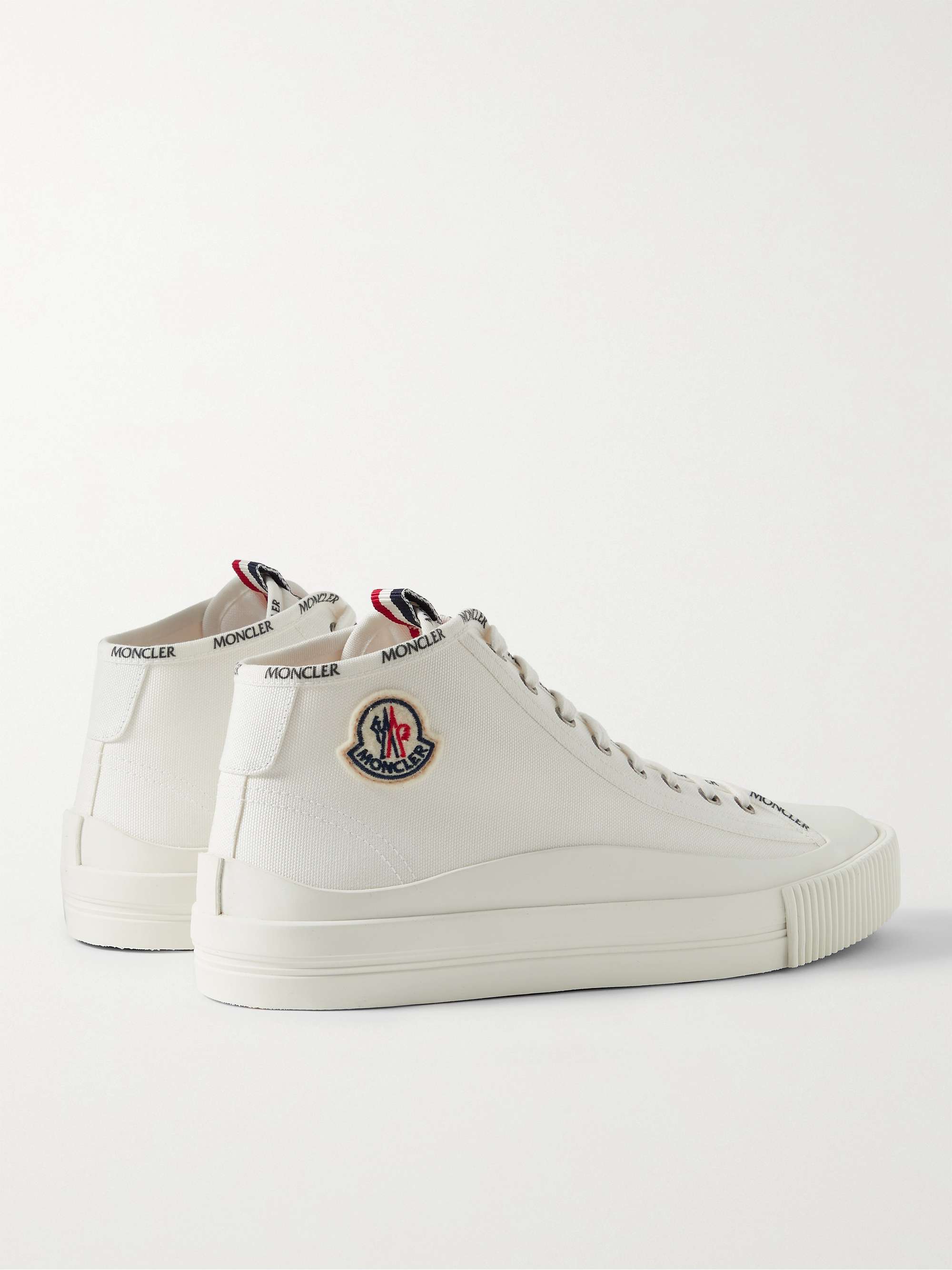 MONCLER Lissex Logo-Appliquéd Cotton-Canvas High-Top Sneakers