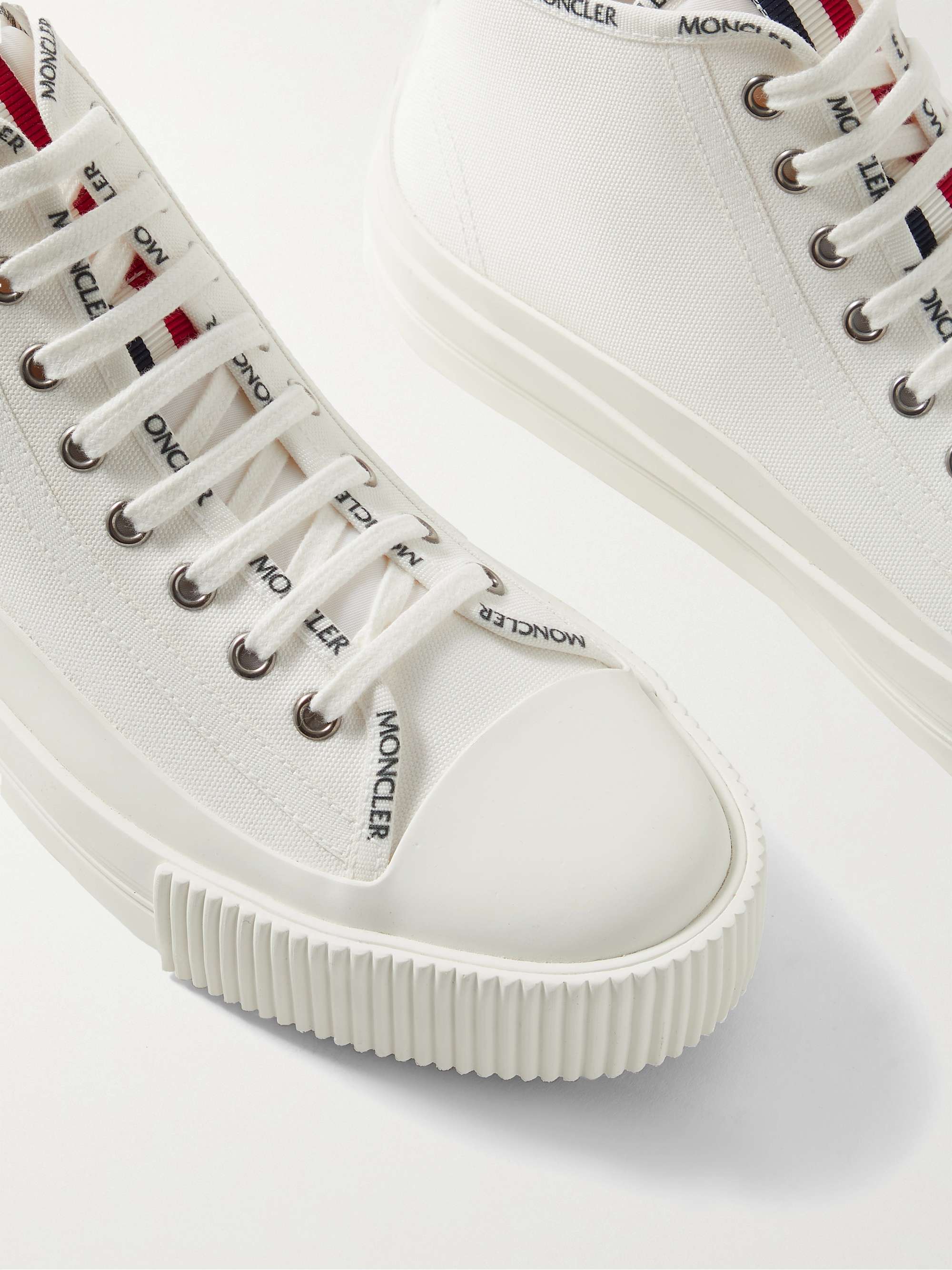MONCLER Lissex Logo-Appliquéd Cotton-Canvas High-Top Sneakers