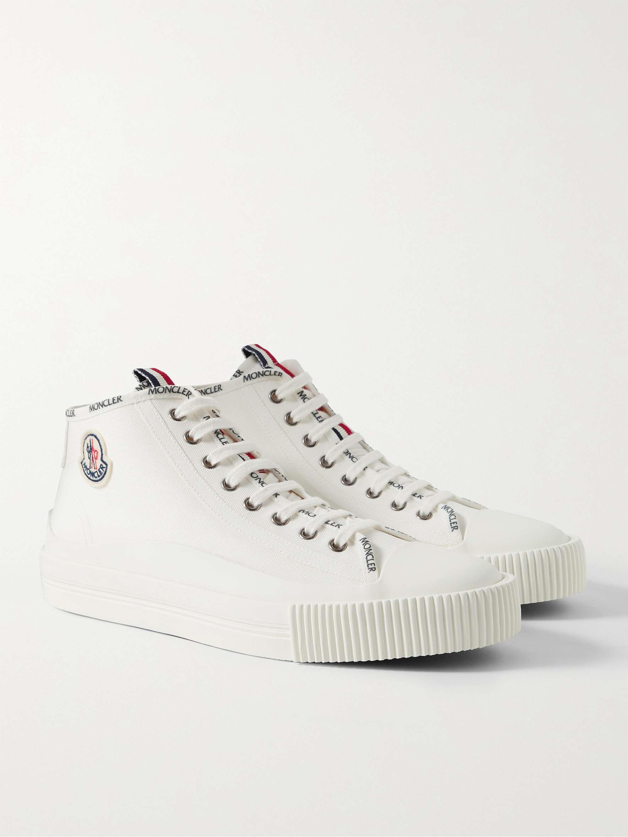 MONCLER Lissex Logo-Appliquéd Cotton-Canvas High-Top Sneakers