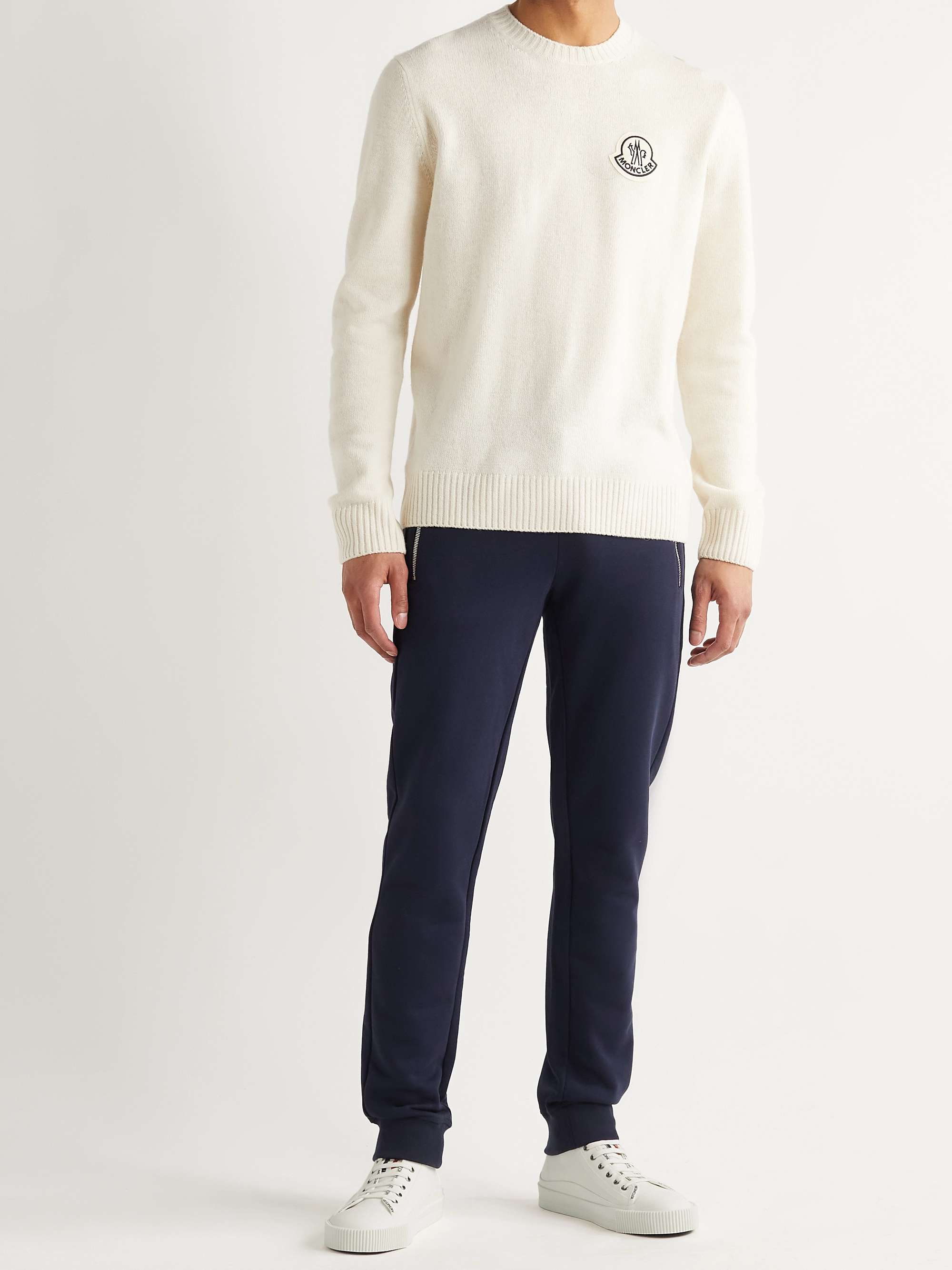 MONCLER Lissex Logo-Appliquéd Cotton-Canvas High-Top Sneakers