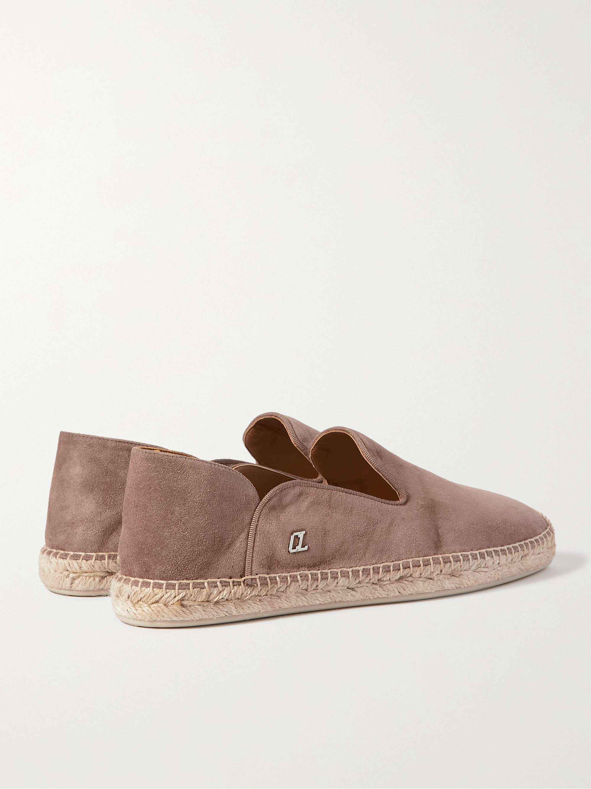 CHRISTIAN LOUBOUTIN Collapsible-Heel Suede Espadrilles