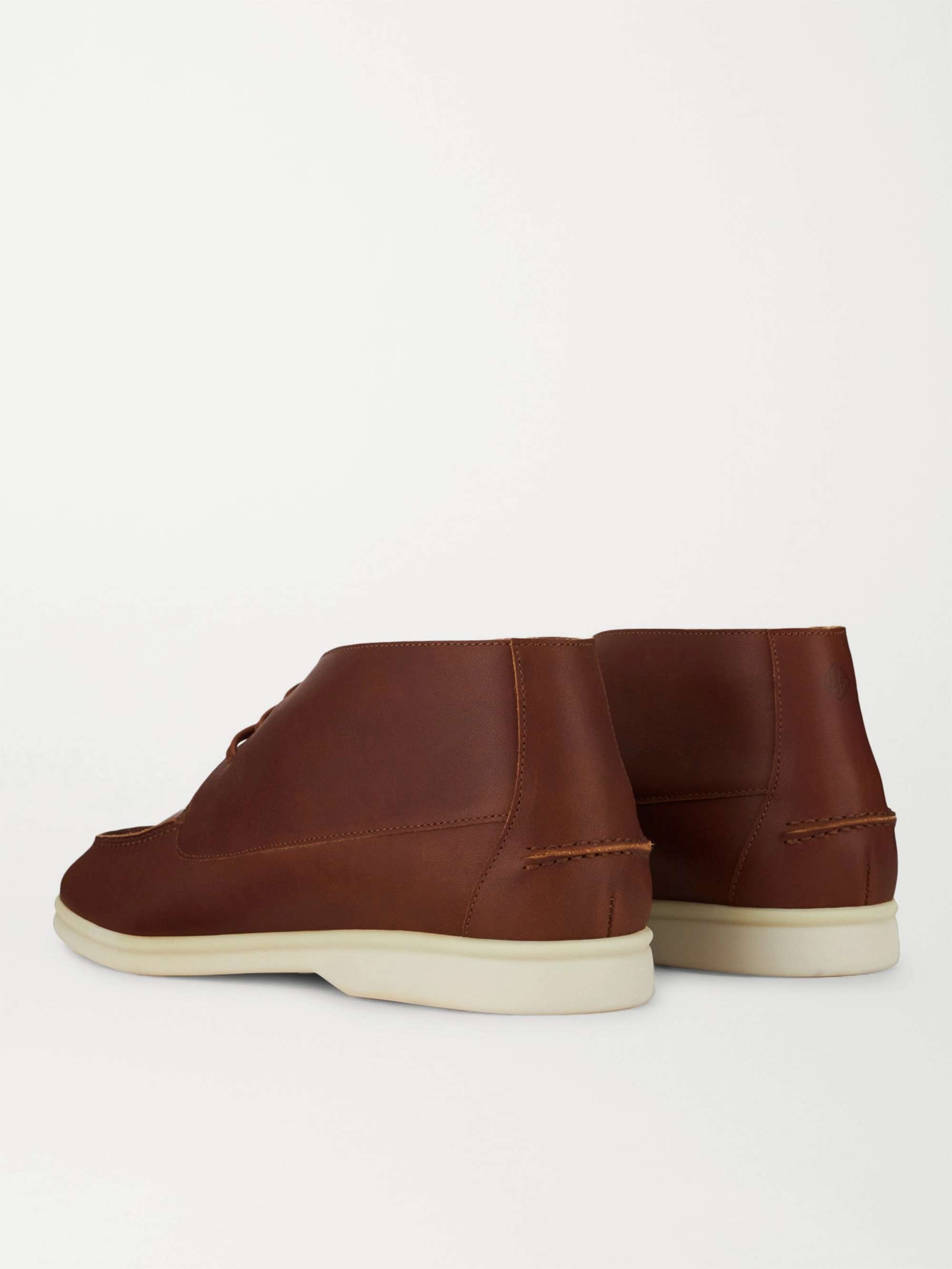 LORO PIANA Sailing Walk Leather Desert Boots
