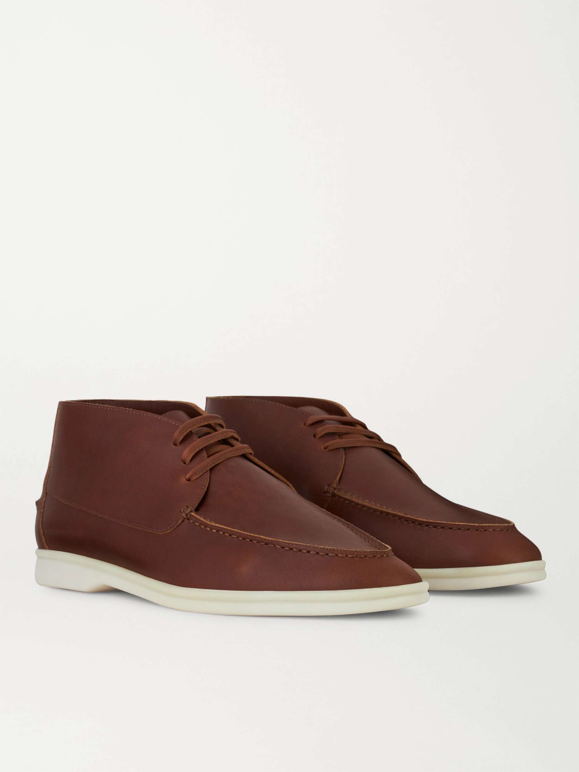 LORO PIANA Sailing Walk Leather Desert Boots