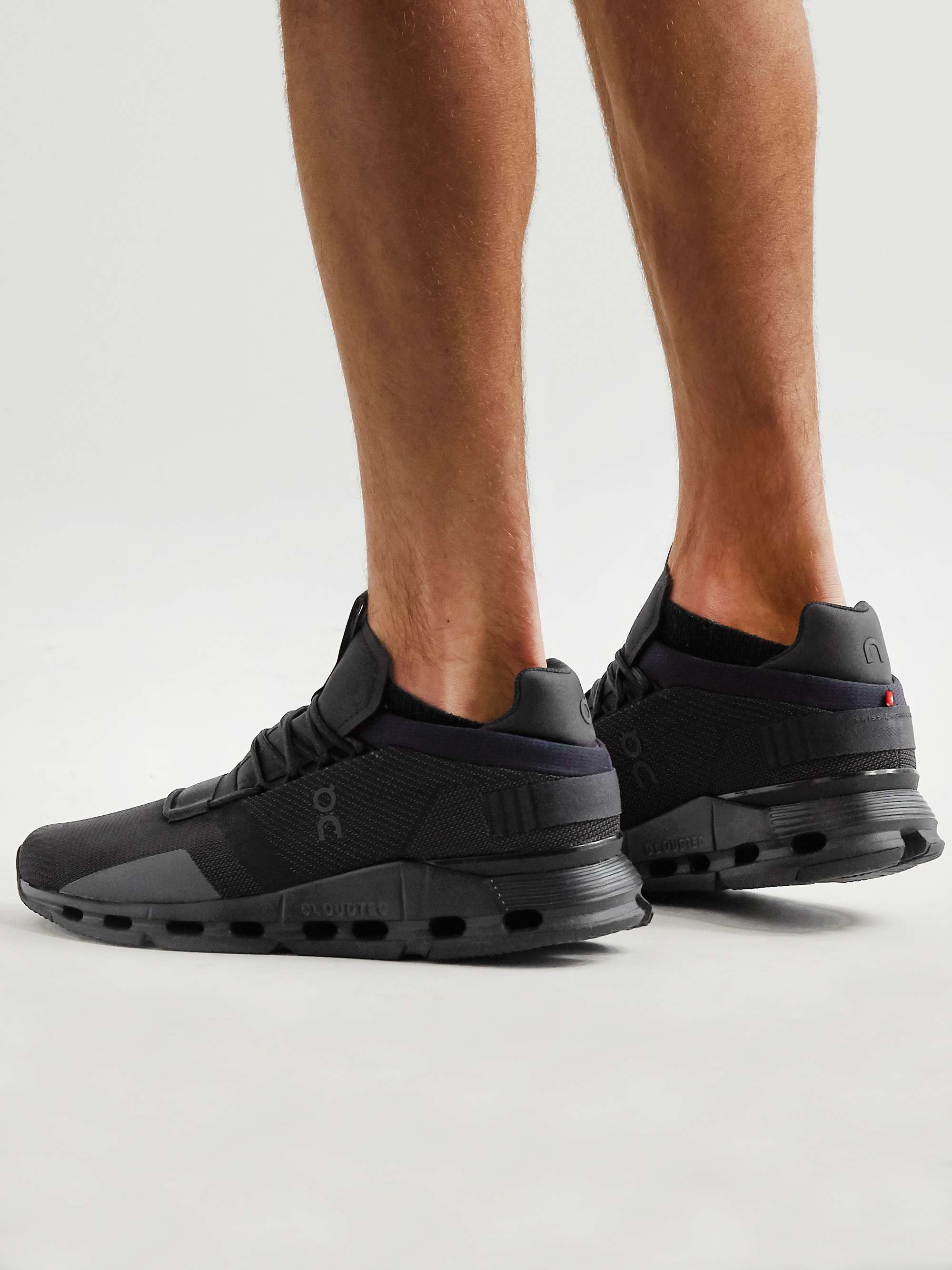 ON-RUNNING Cloudnova Rubber-Trimmed Mesh Running Sneakers