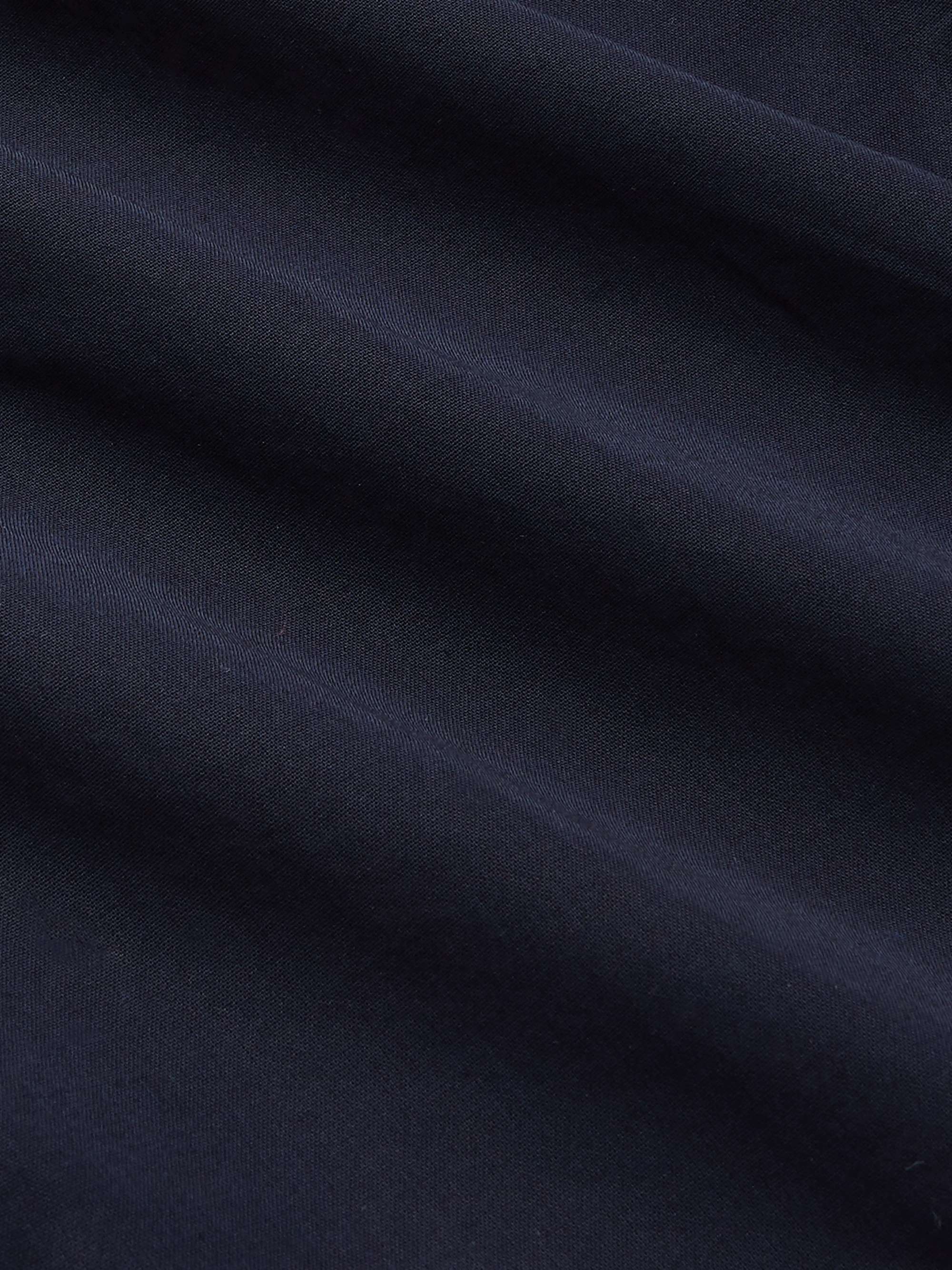 ALDOMARIACAMILLO Grandad-Collar Cotton-Voile Shirt