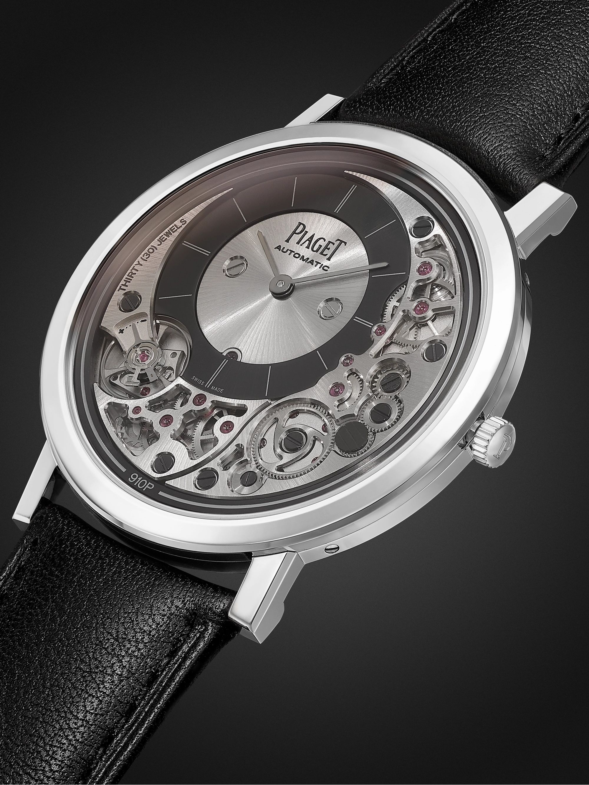 PIAGET Altiplano Ultimate Automatic 41mm 18-Karat White Gold and Leather Watch, Ref. No. G0A43121
