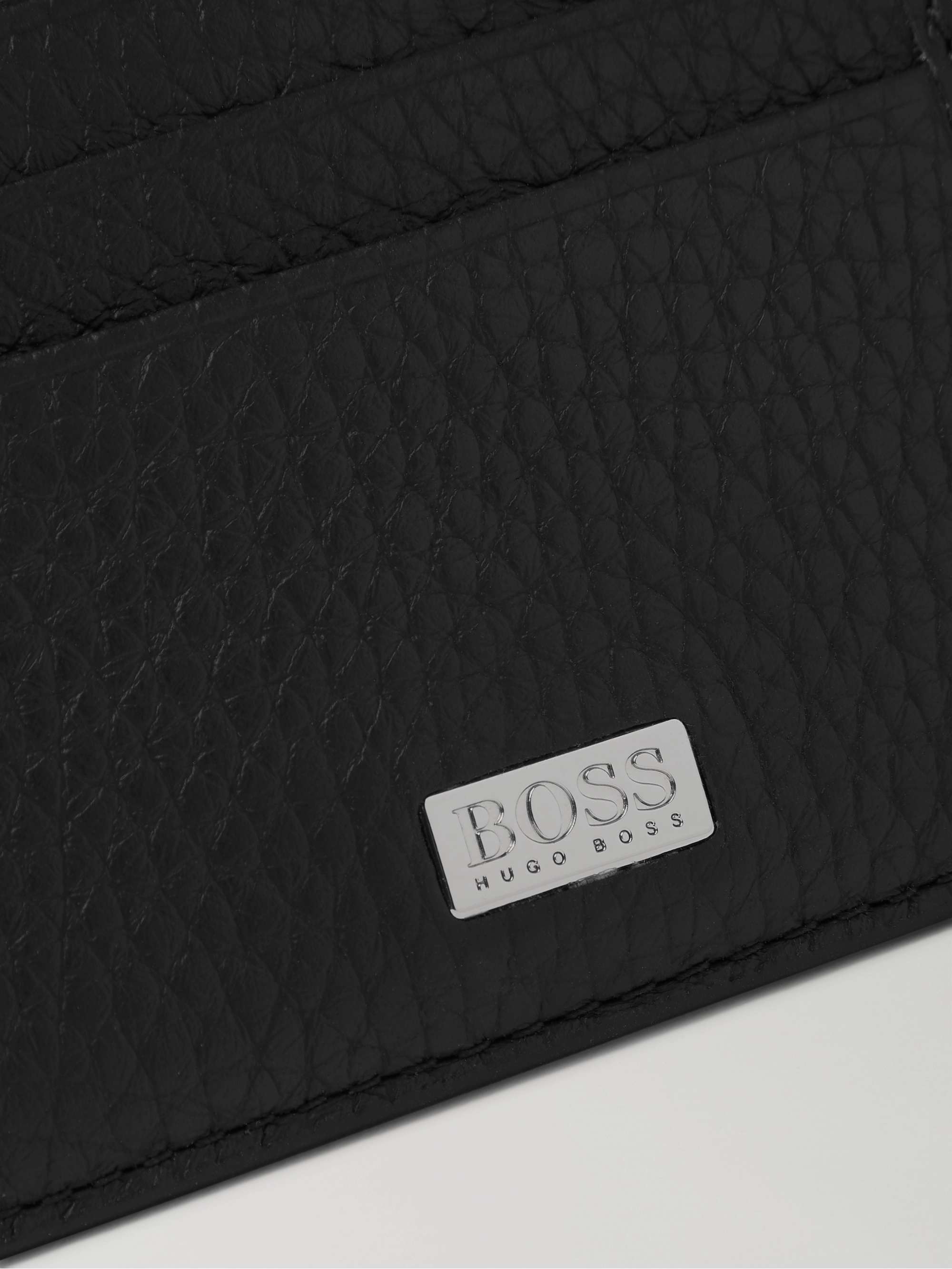 HUGO BOSS Crosstown Full-Grain Leather Cardholder