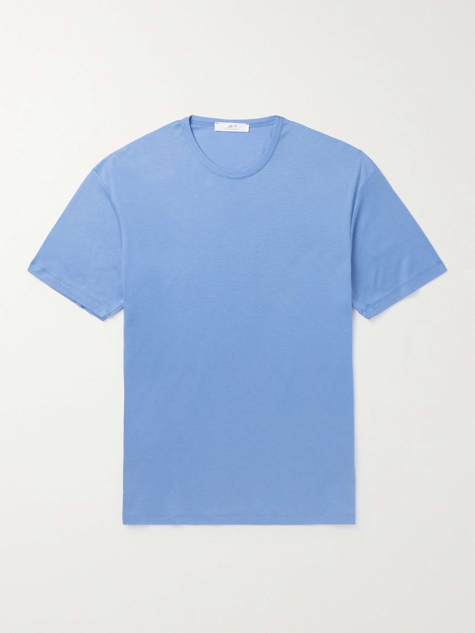 Blue silk shop t shirt