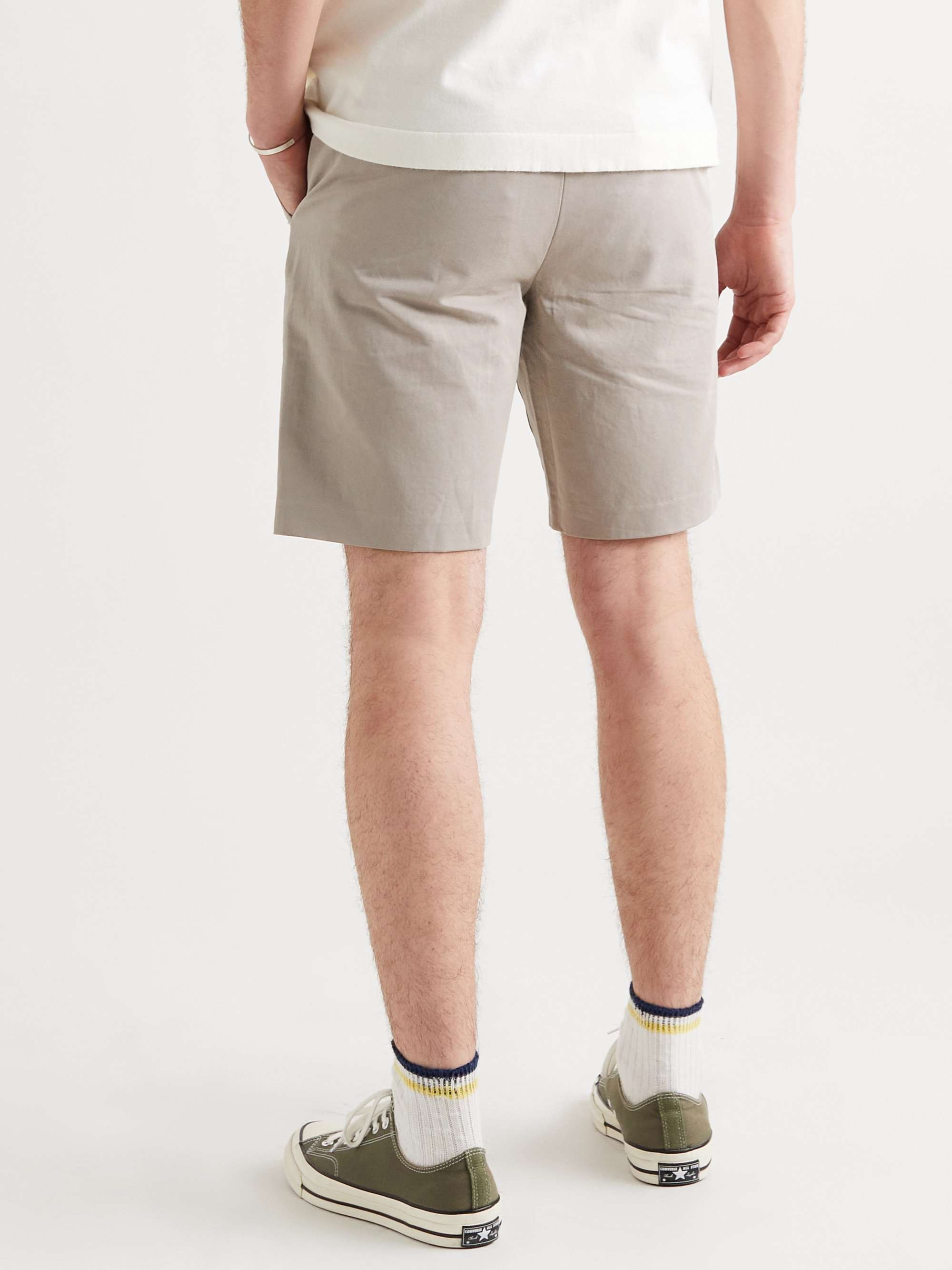 MR P. Dock Garment-Dyed Cotton-Twill Elasticated Shorts