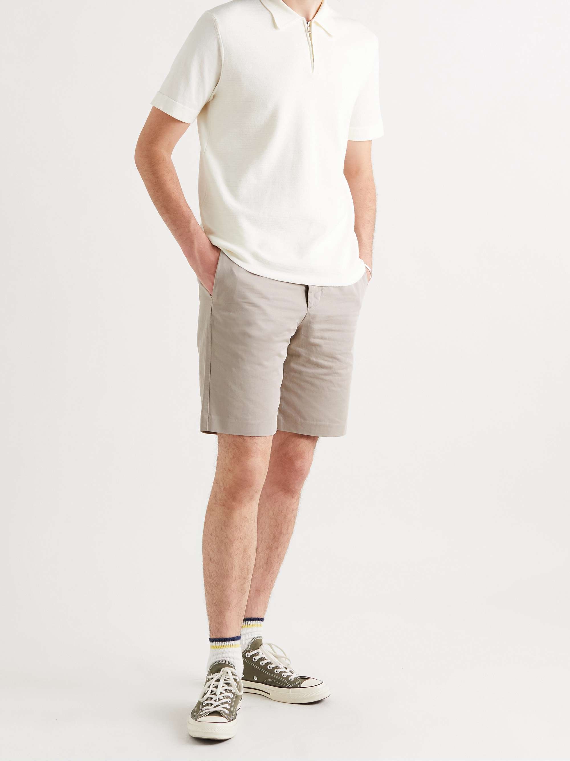MR P. Dock Garment-Dyed Cotton-Twill Elasticated Shorts