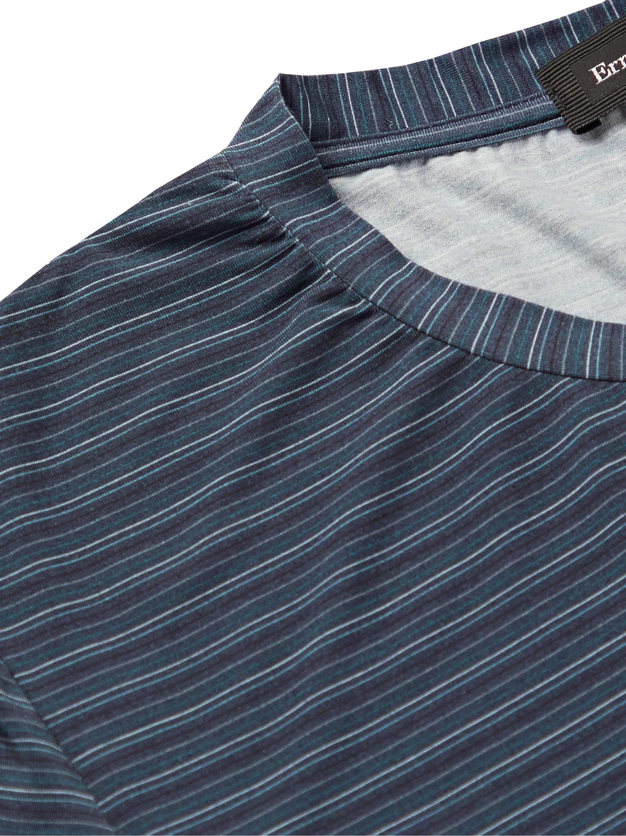 ZEGNA Striped Stretch-Modal T-Shirt