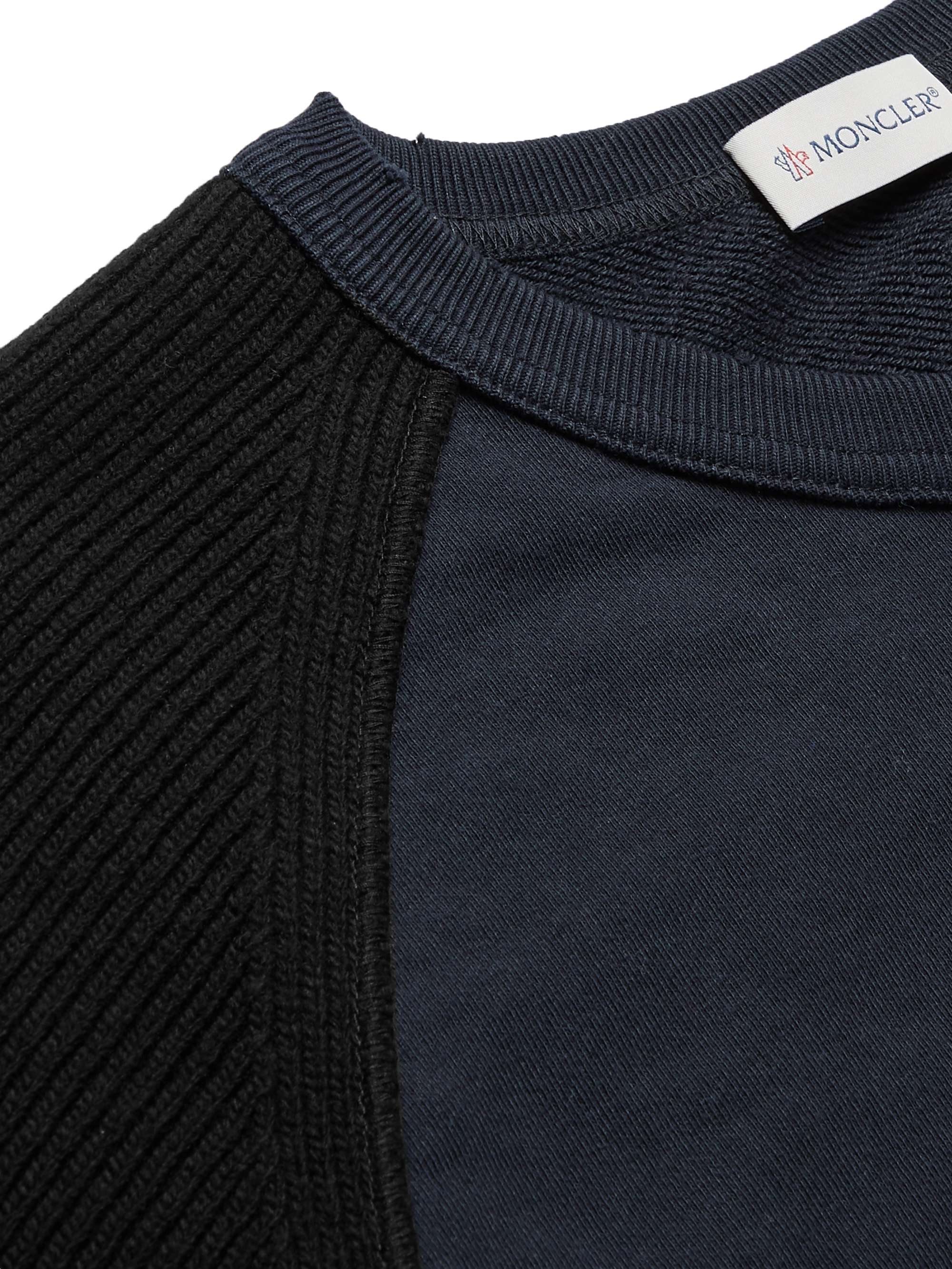 MONCLER GENIUS 1 Moncler JW Anderson Logo-Embroidered Virgin Wool and Loopback Cotton-Jersey Sweatshirt