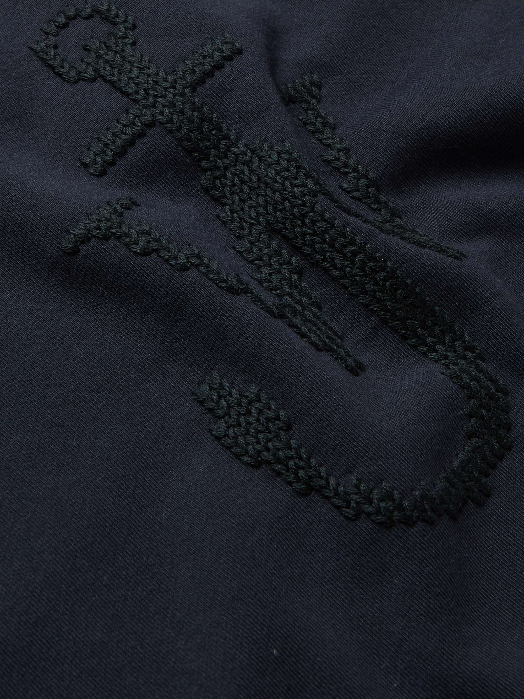 MONCLER GENIUS 1 Moncler JW Anderson Logo-Embroidered Virgin Wool and Loopback Cotton-Jersey Sweatshirt