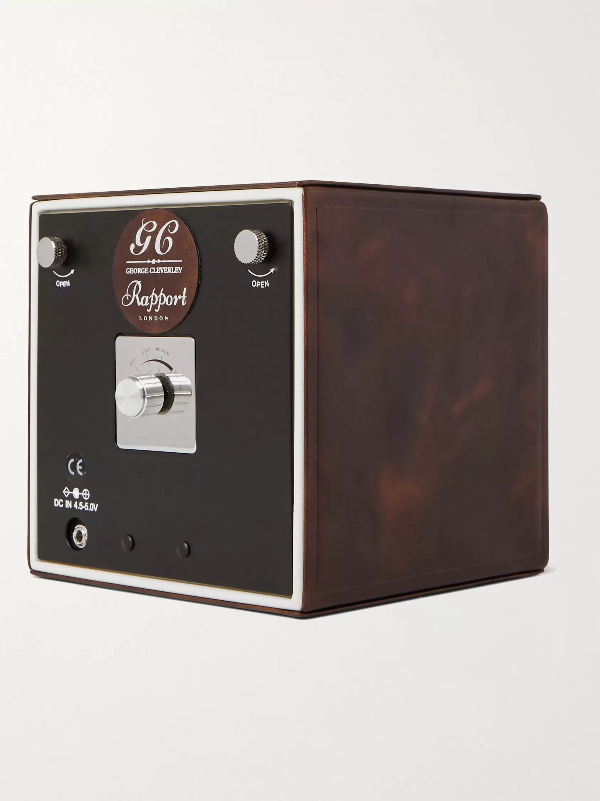 RAPPORT LONDON + George Cleverley Leather, Aluminium and Cedar Wood Watch Winder
