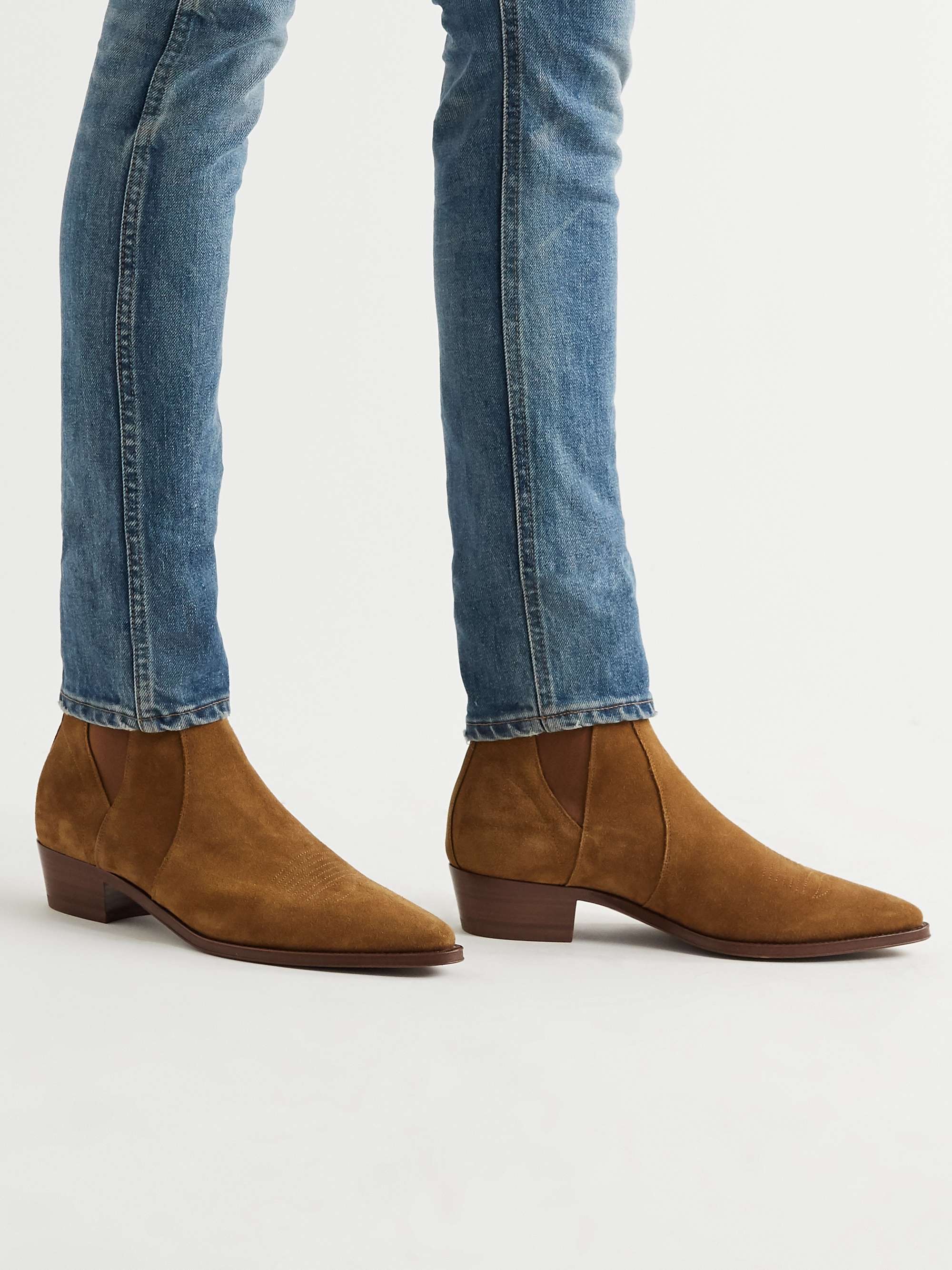 CELINE HOMME Suede Chelsea Boots
