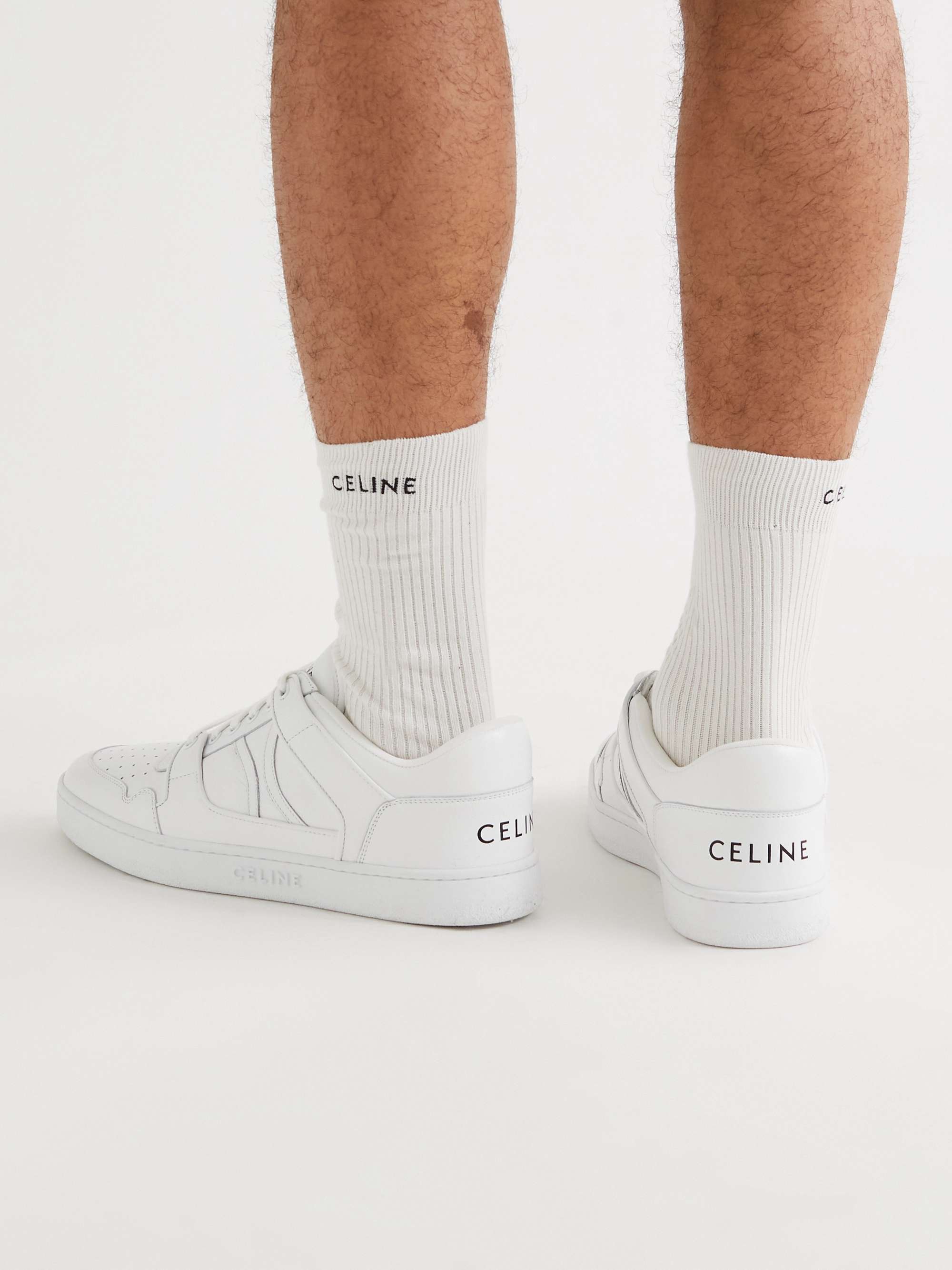 CELINE HOMME Perforated Leather Sneakers