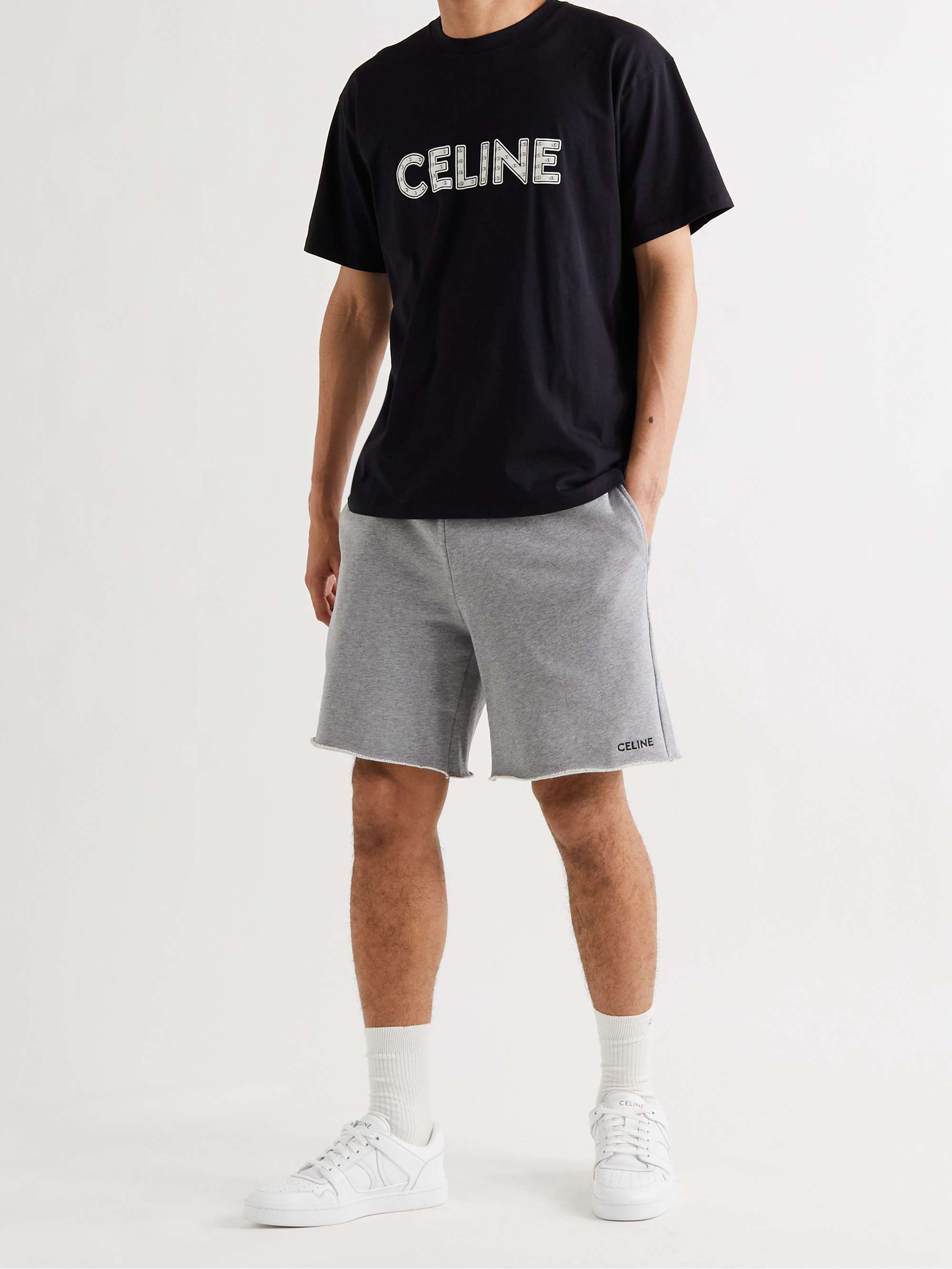 CELINE HOMME Perforated Leather Sneakers