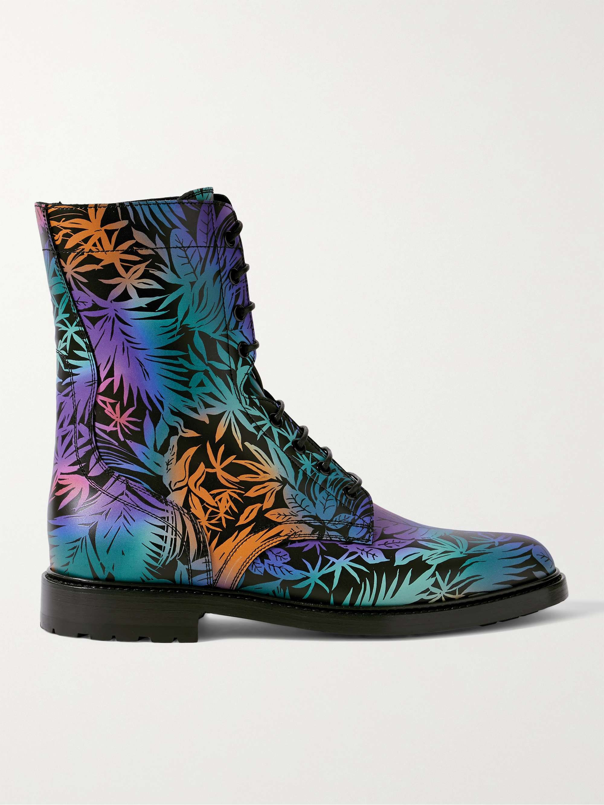 CELINE Printed Leather Boots