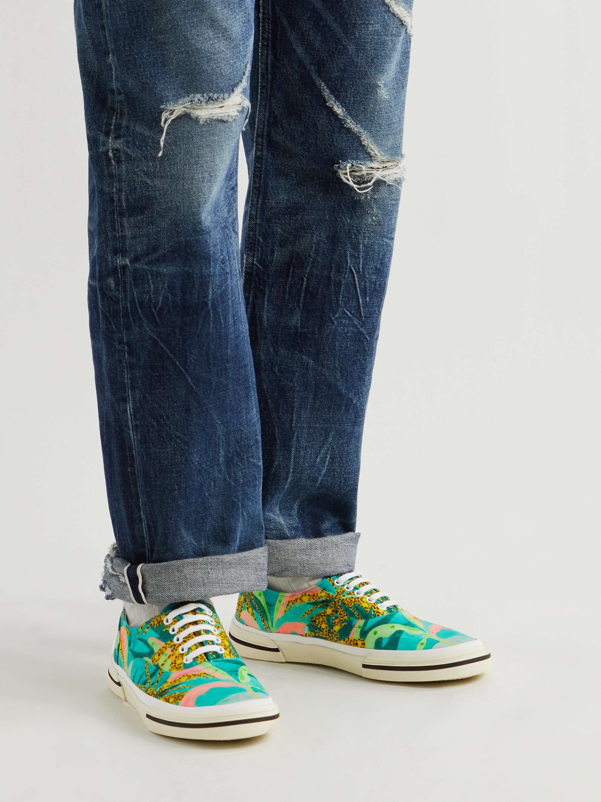 CELINE Elliot Printed Canvas Sneakers