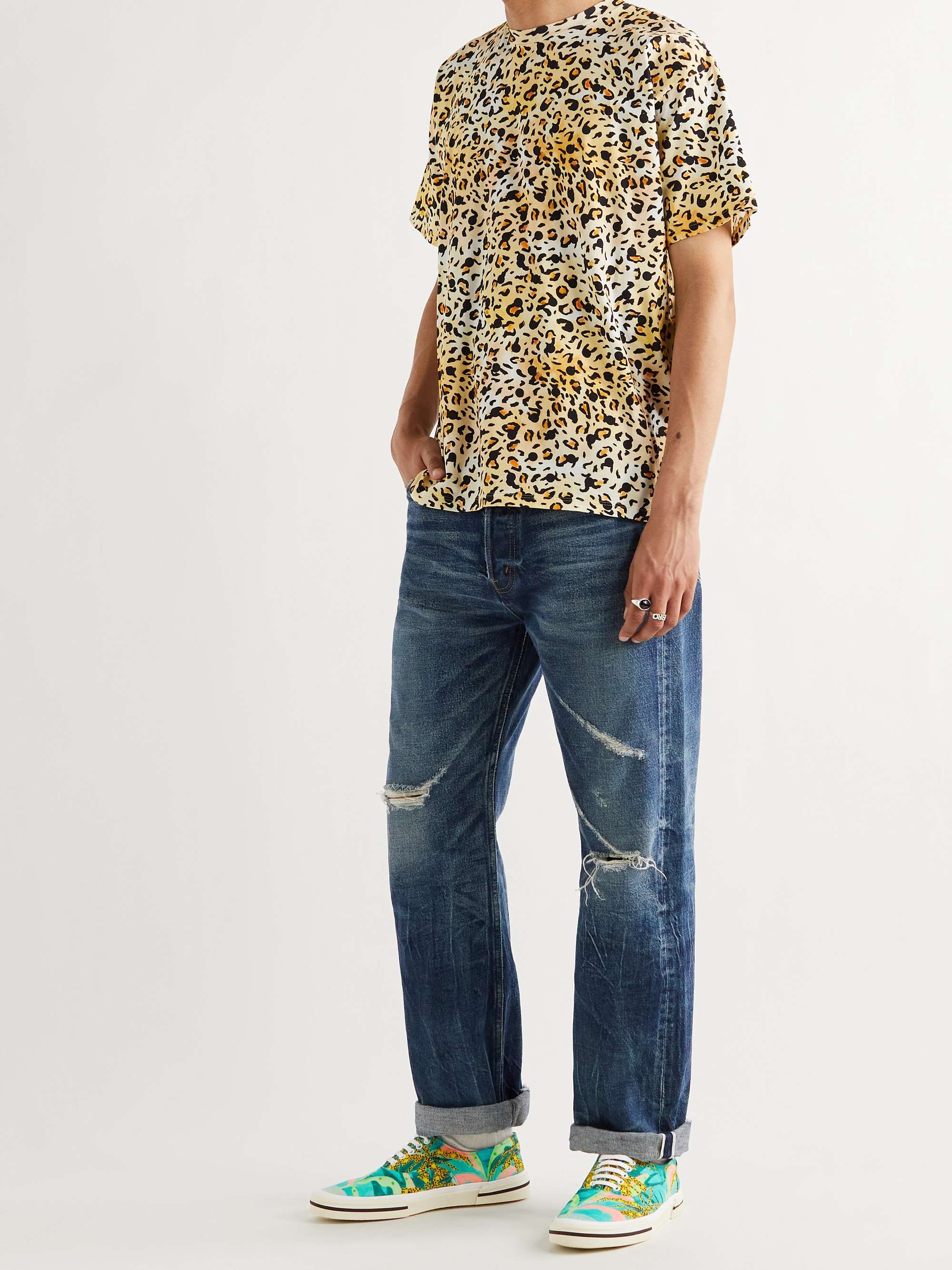 CELINE Elliot Printed Canvas Sneakers