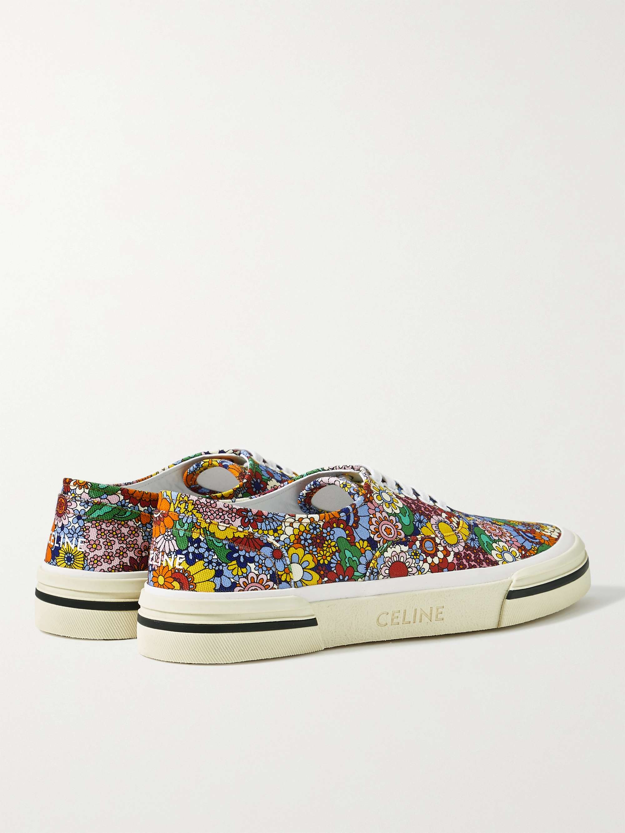 CELINE HOMME Elliot Floral-Print Canvas Sneakers